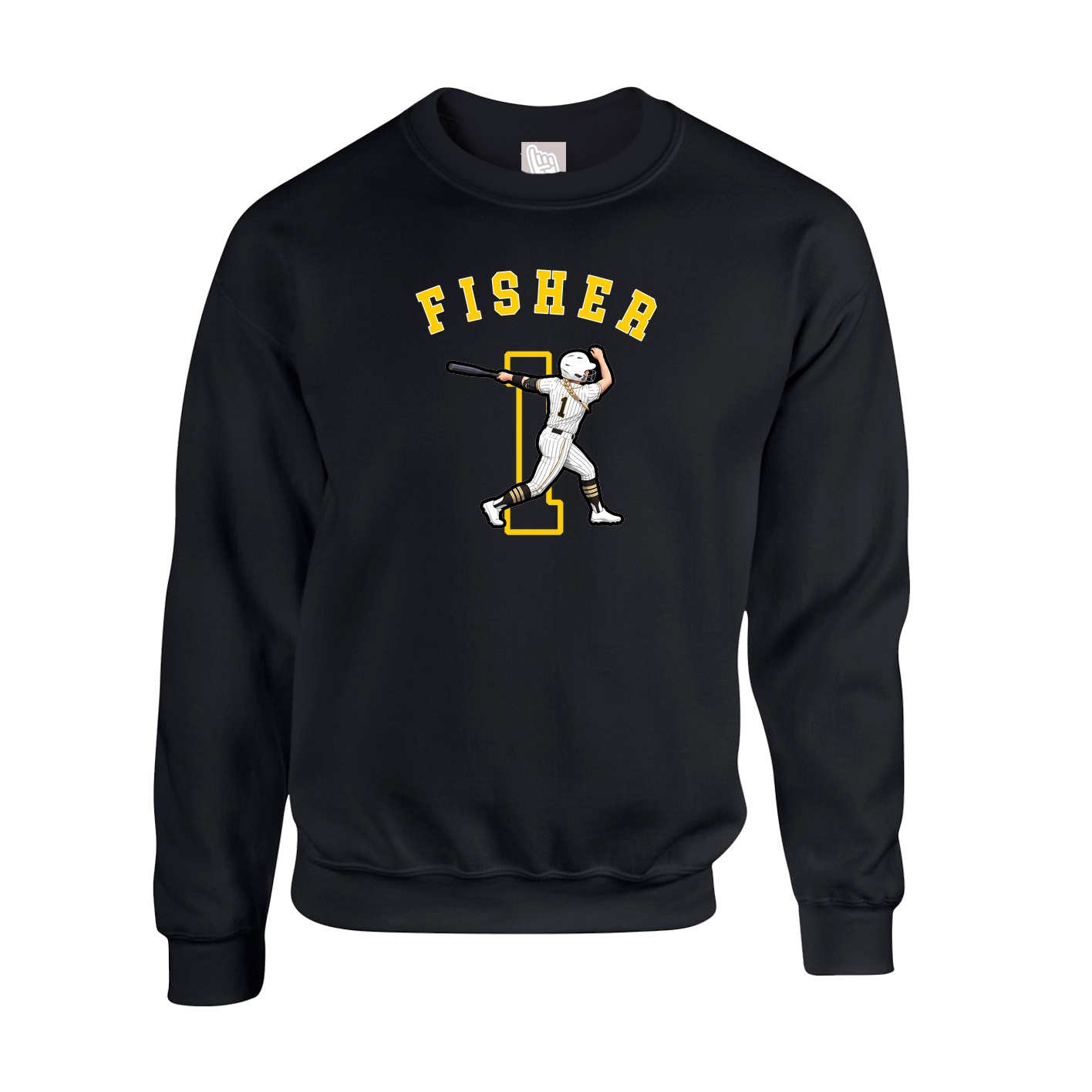 Fleece Crew — Shirsey Arch in Black