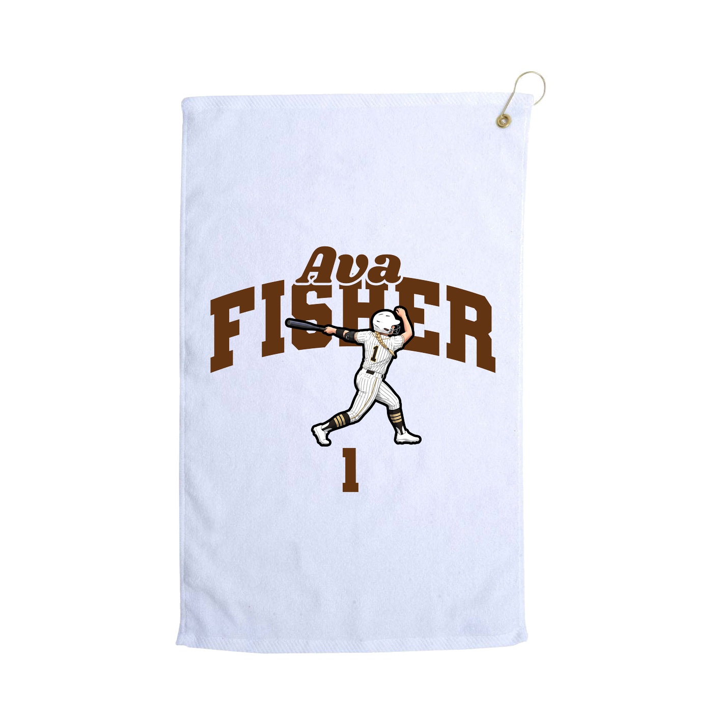 Golf Towel — Signature Arch in White
