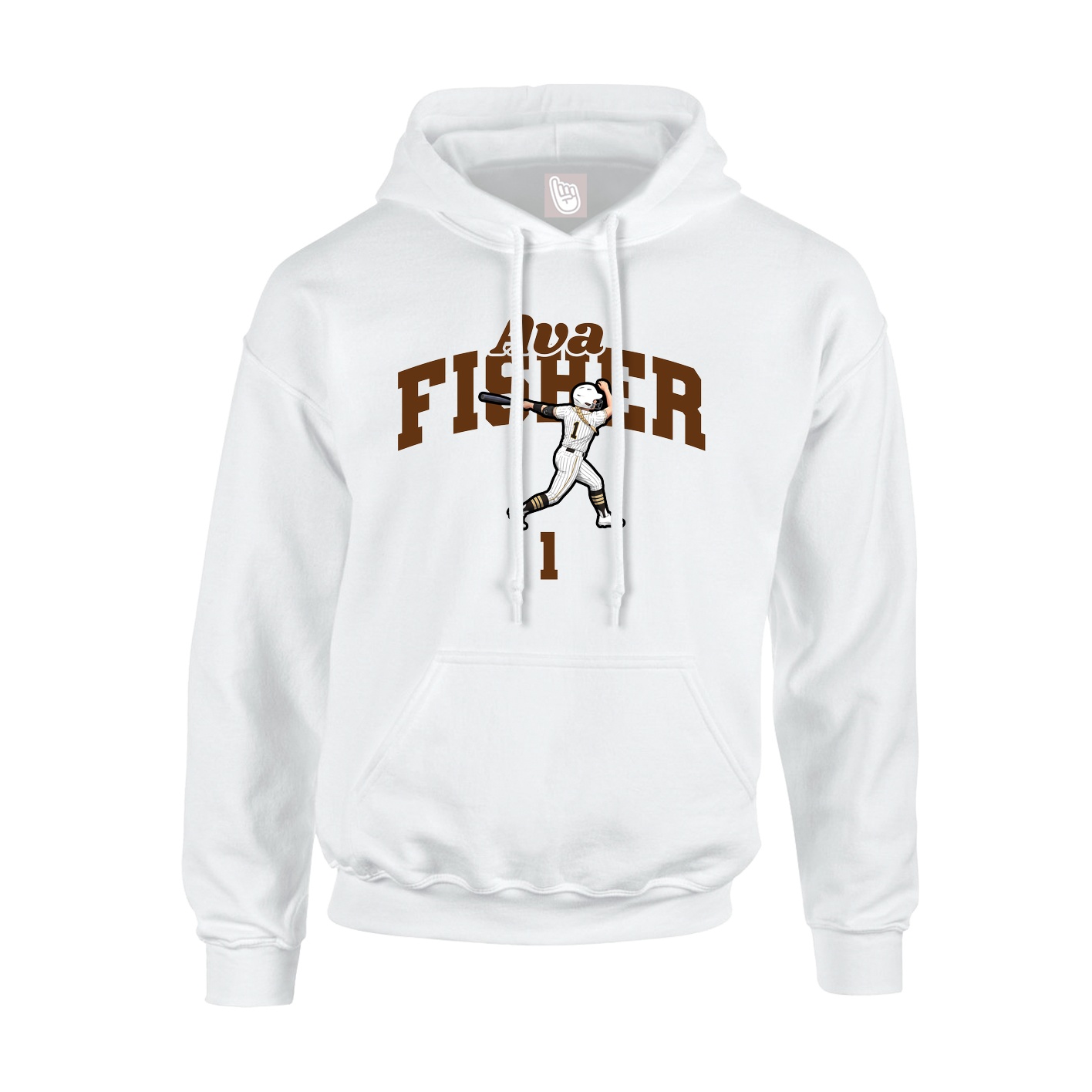 Youth Hoodie — Signature Arch in White