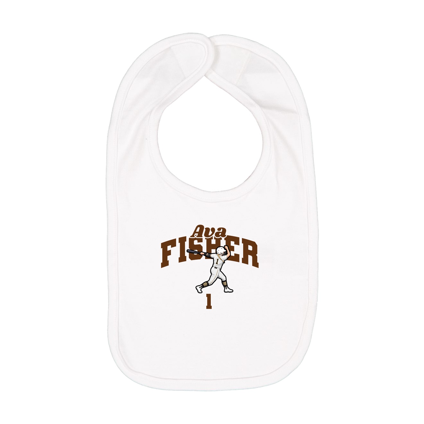 Infant Bib — Signature Arch in White