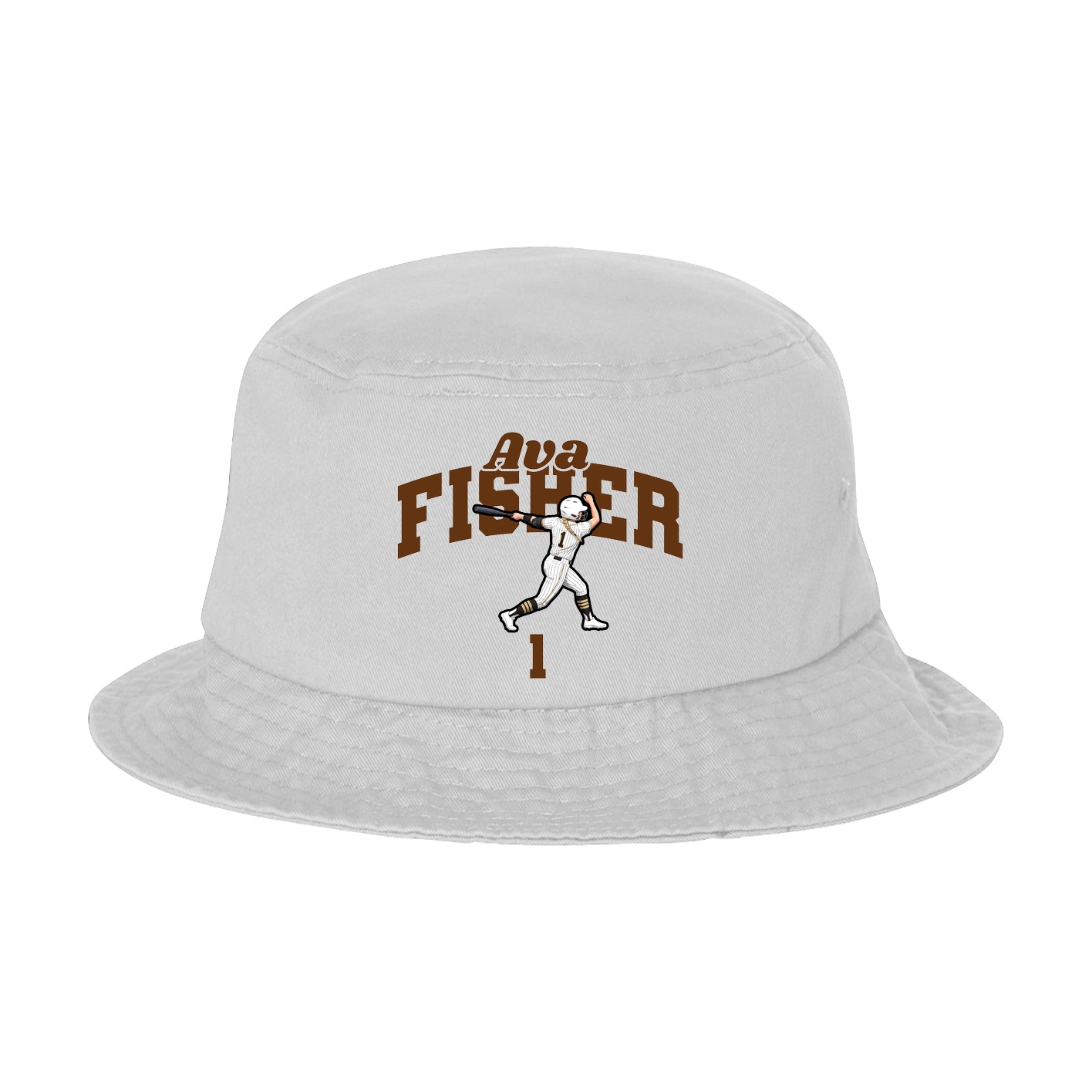 Bucket Cap — Signature Arch in White