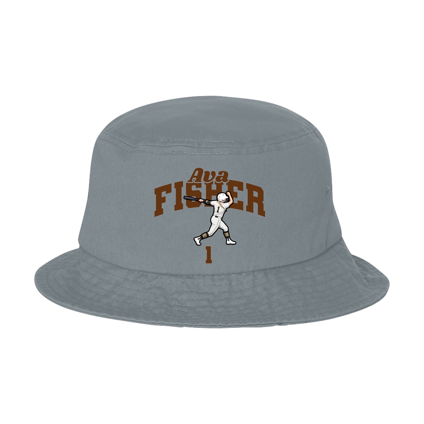 Bucket Cap — Signature Arch in Grey