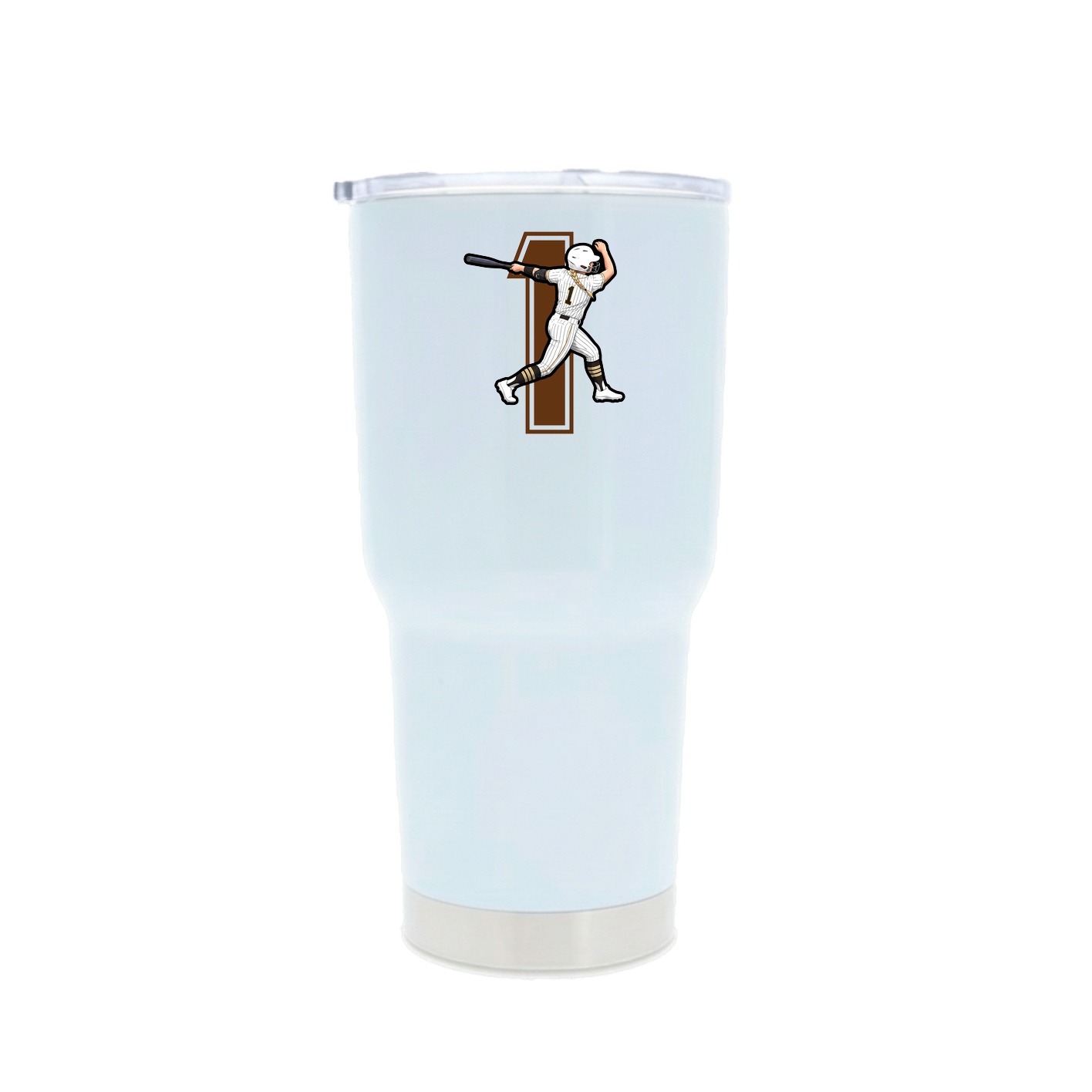 30oz Stainless Steel Tumbler — Number in White