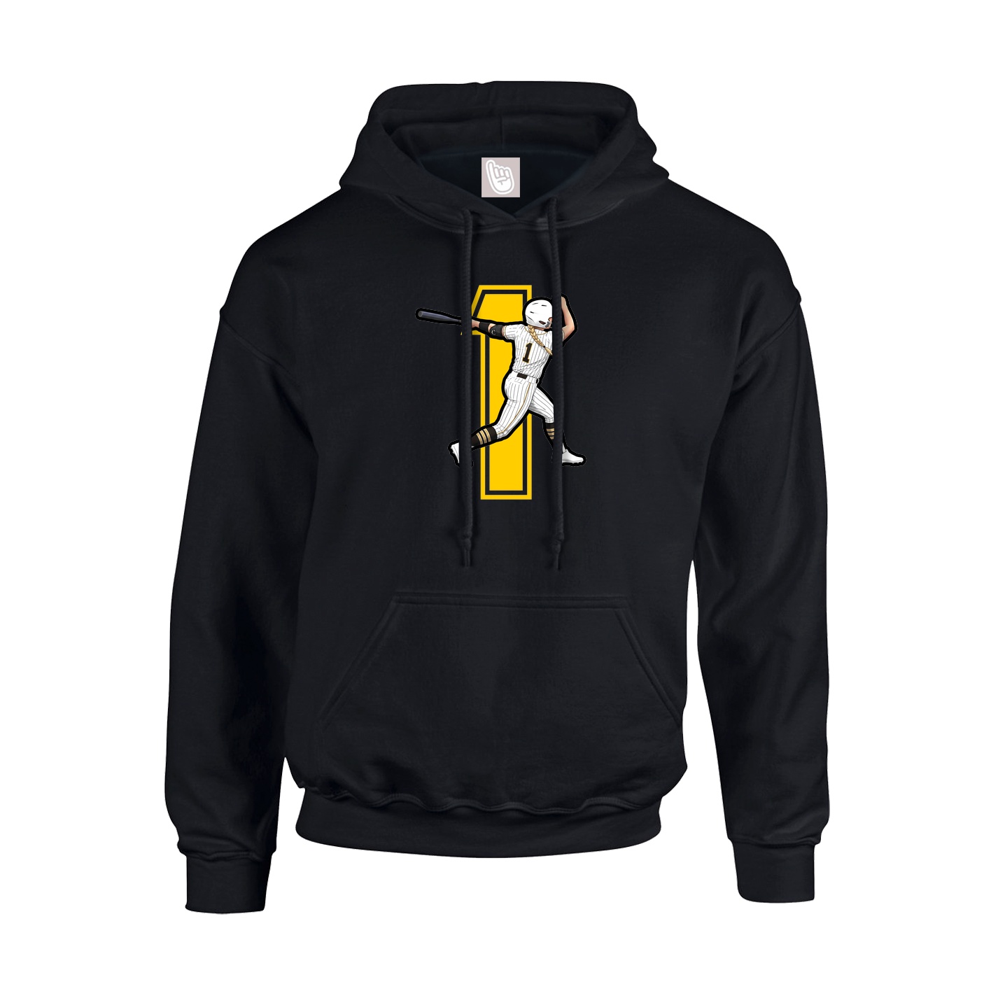 Youth Hoodie — Number in Black