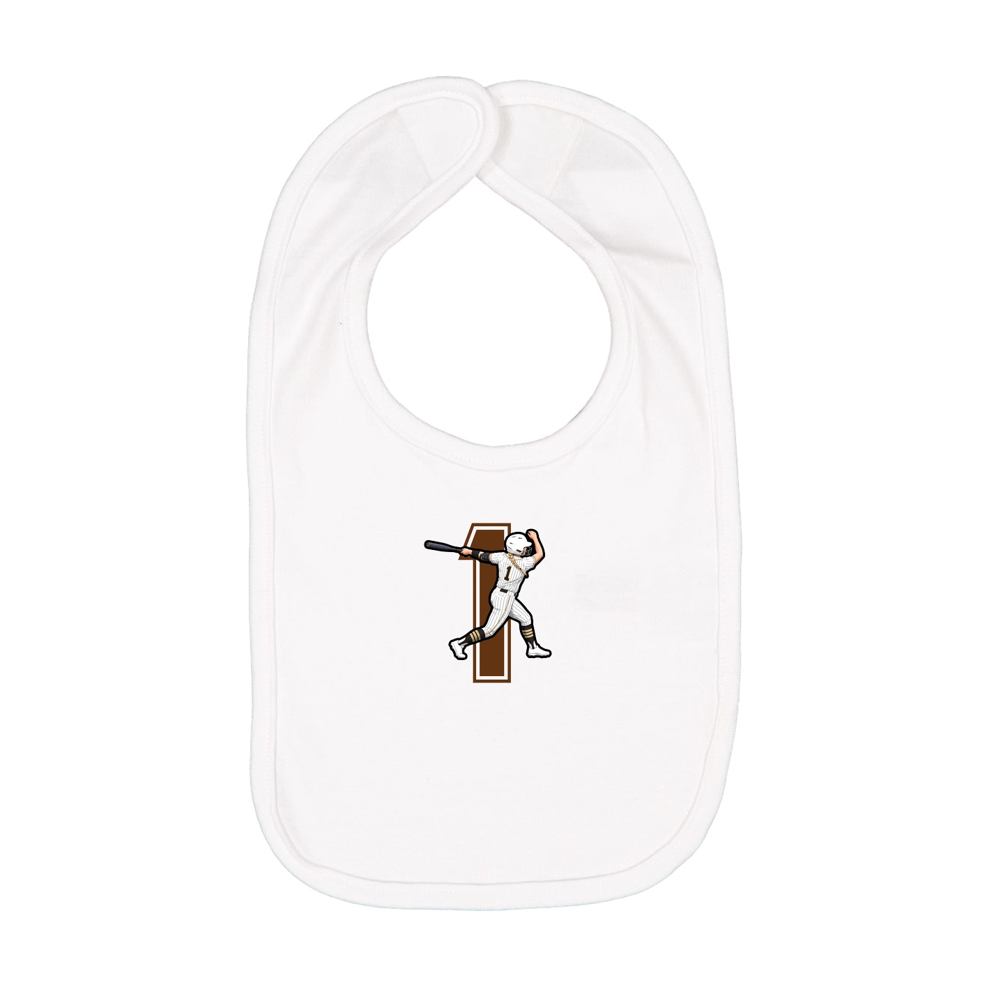 Infant Bib — Number in White