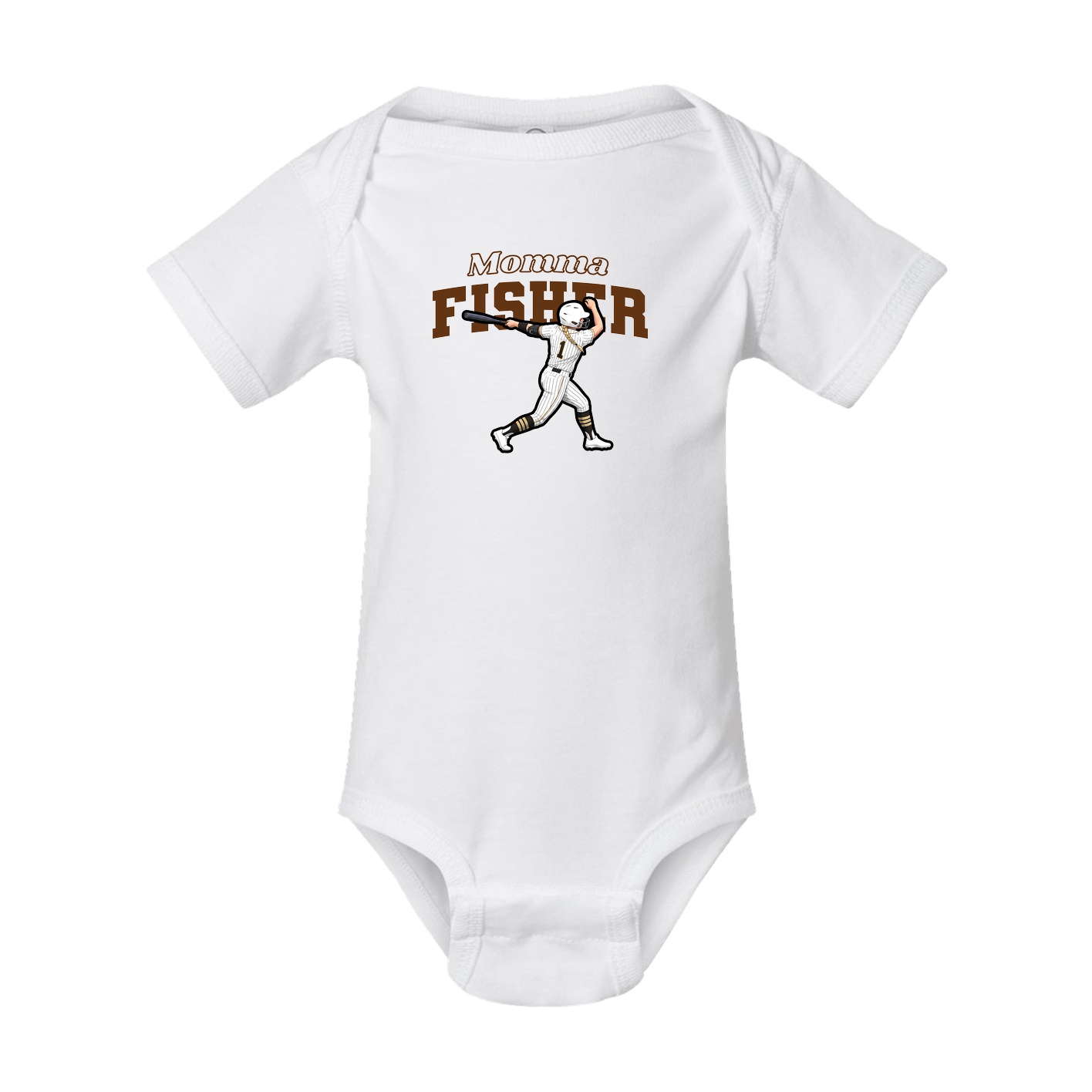 Baby Onesie — Mothers Day Block in White
