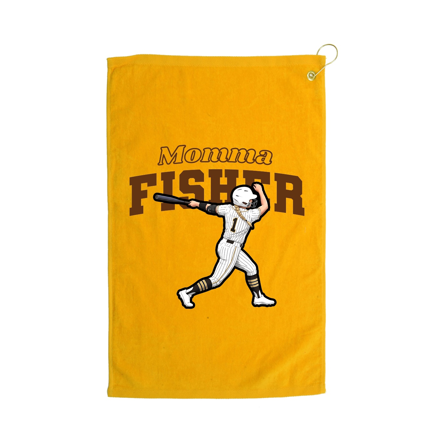 Golf Towel — Mothers Day Block in Gold
