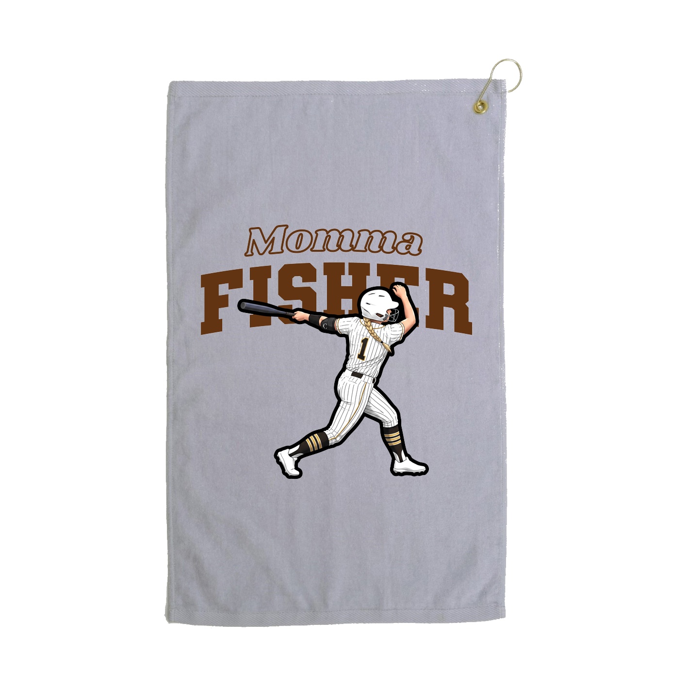 Golf Towel — Mothers Day Block in Grey
