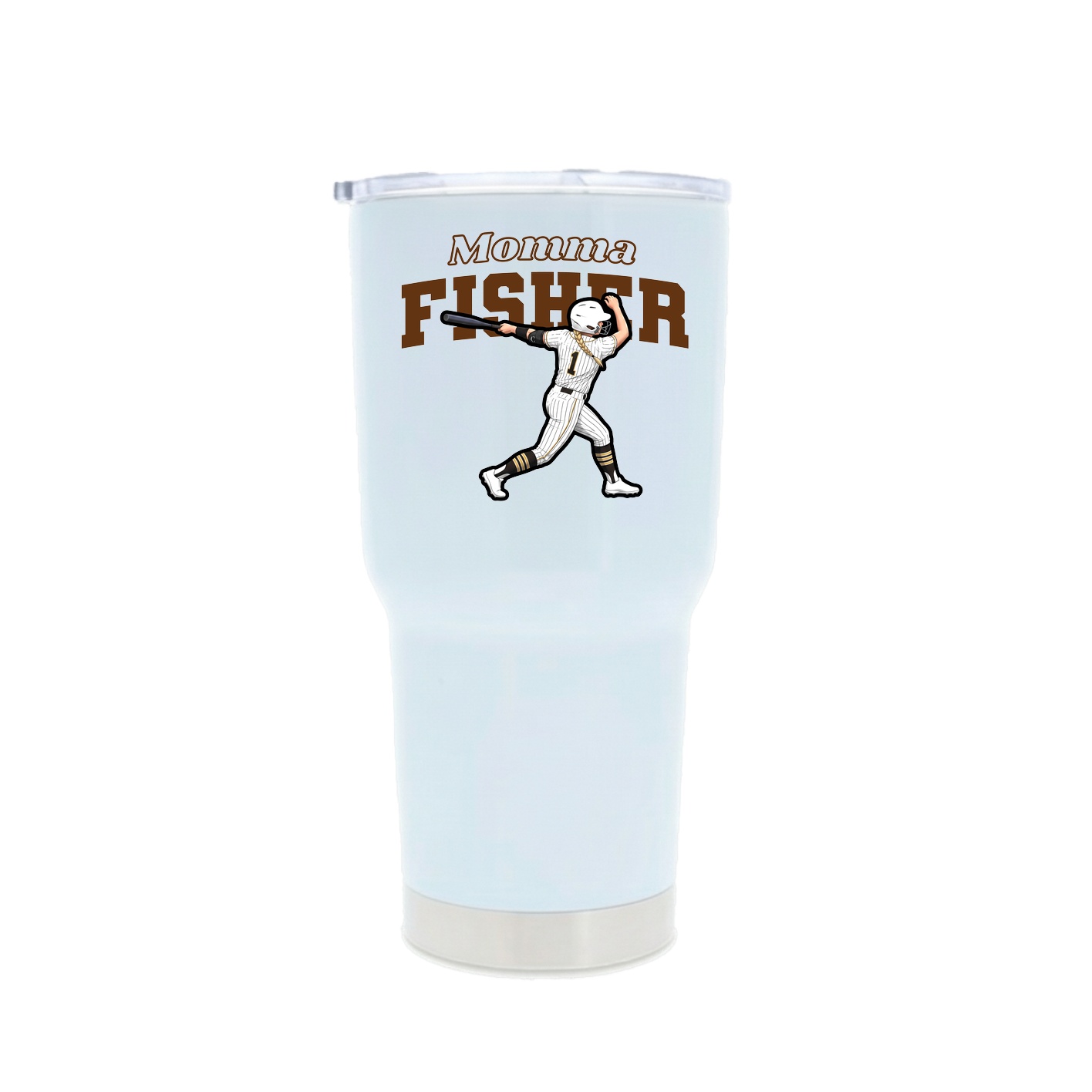 30oz Stainless Steel Tumbler — Mothers Day Block in White