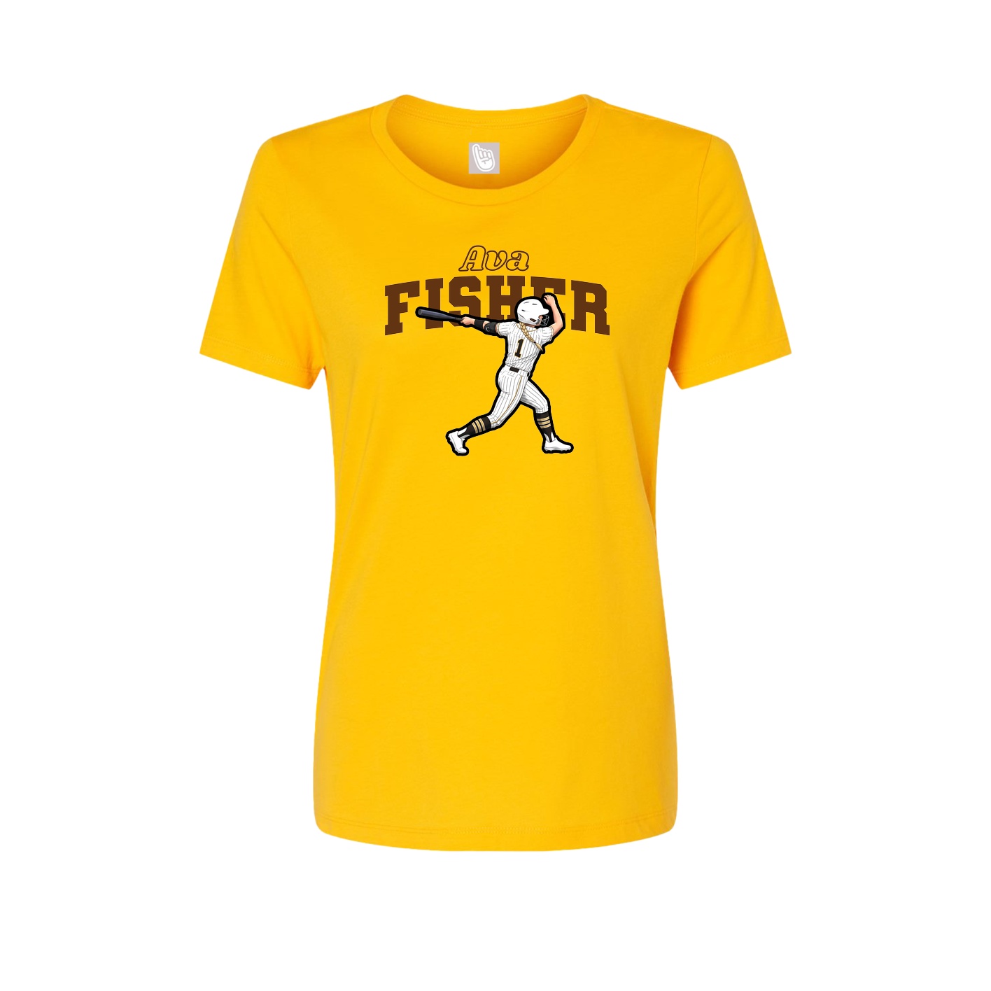 Womens Tee — Name Arch in Gold