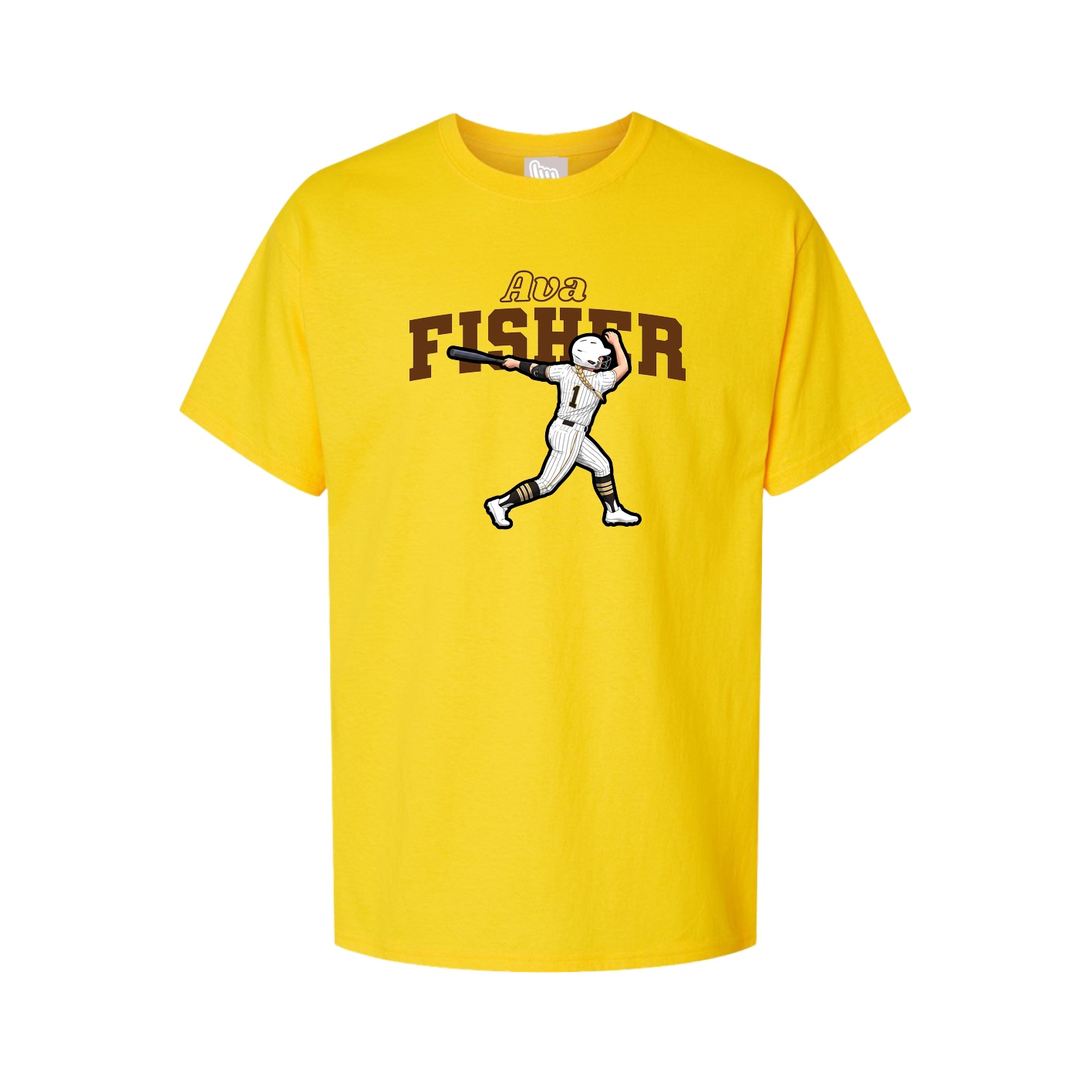 Youth Tee — Name Arch in Gold