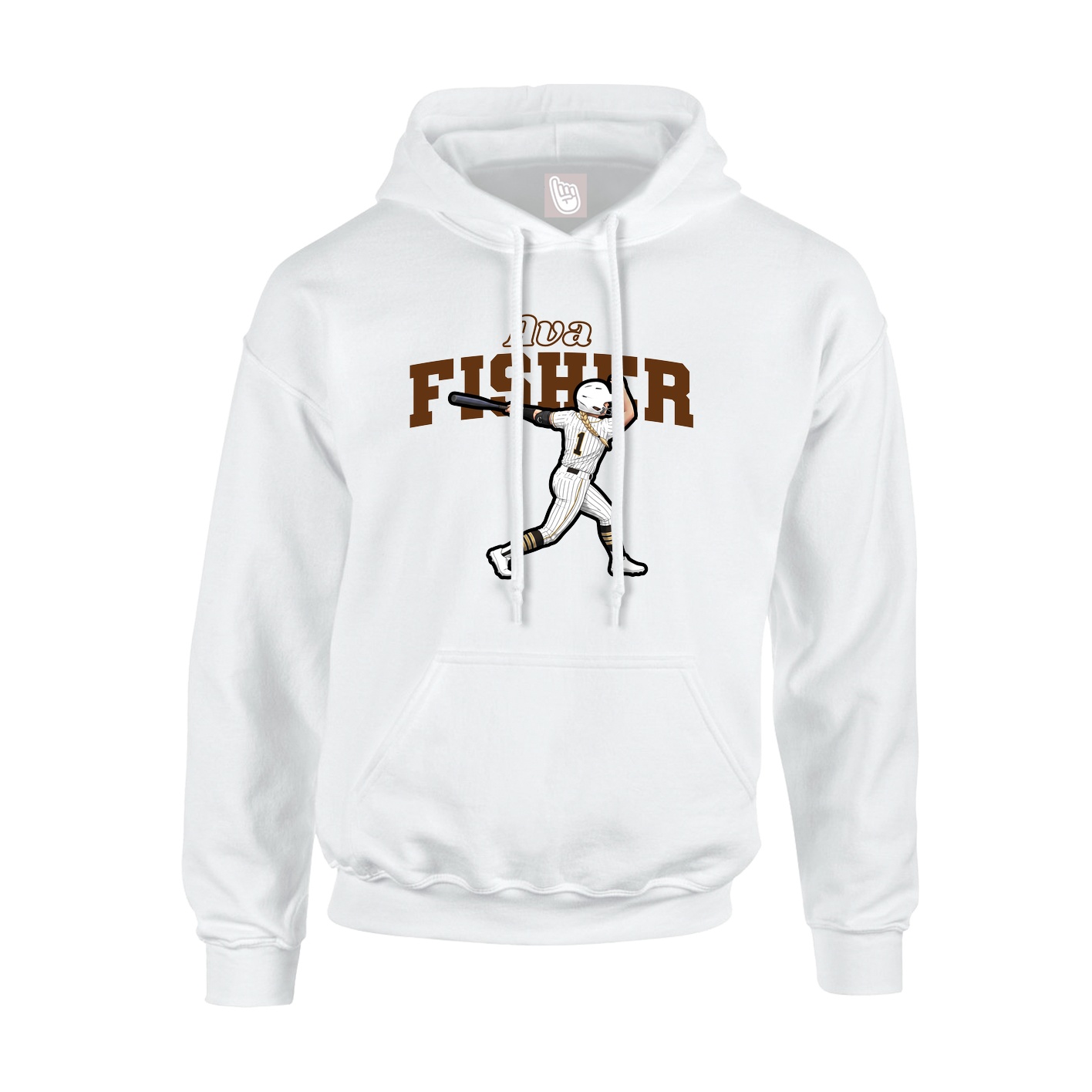 Hoodie — Name Arch in White