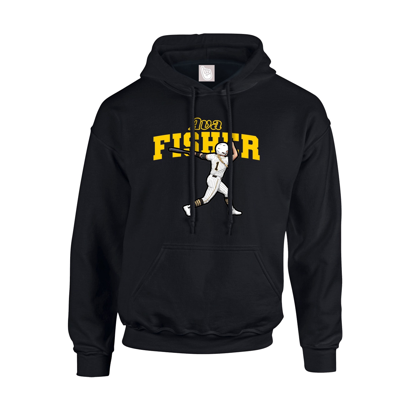 Youth Hoodie — Name Arch in Black