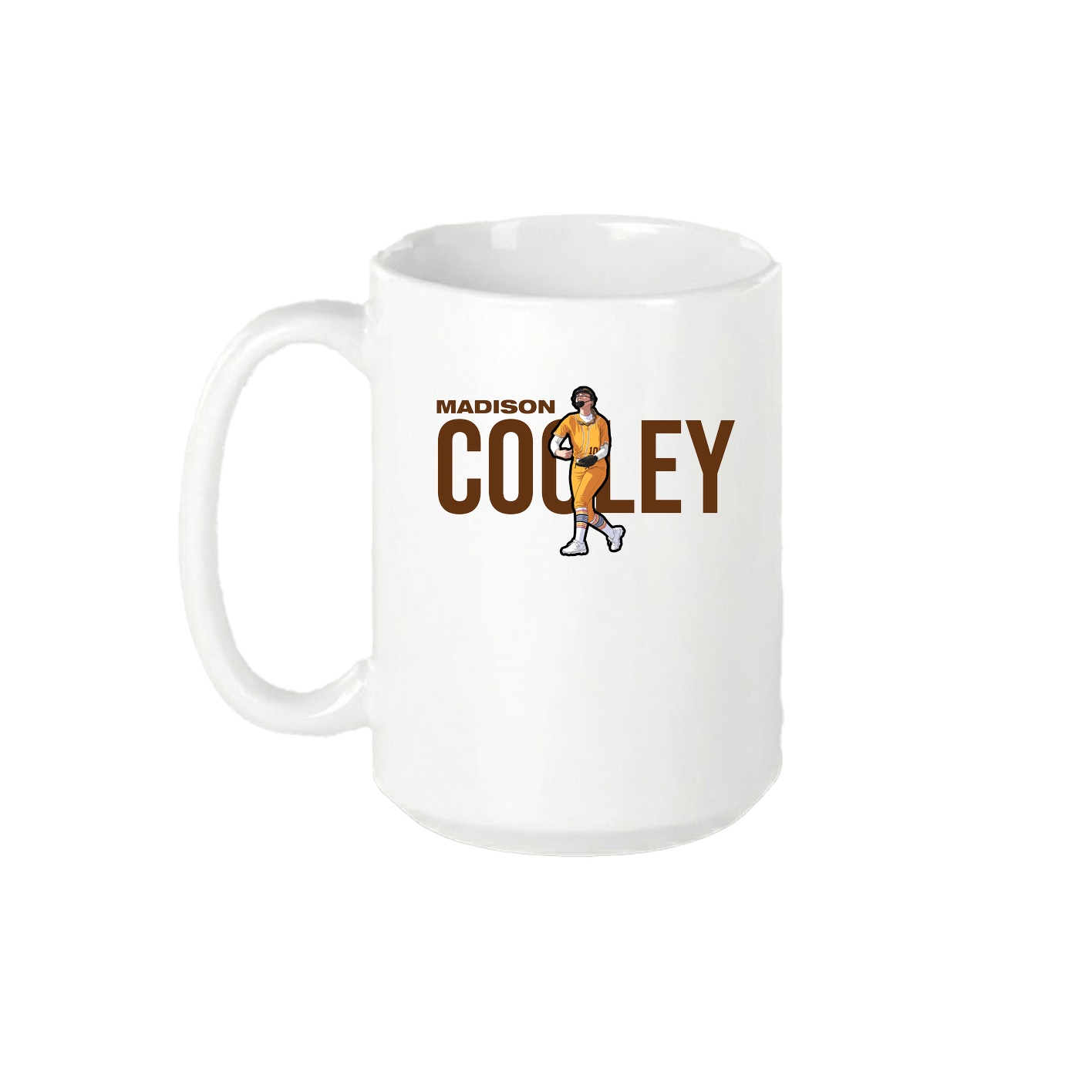 15oz Coffee Mug — Player Name in White
