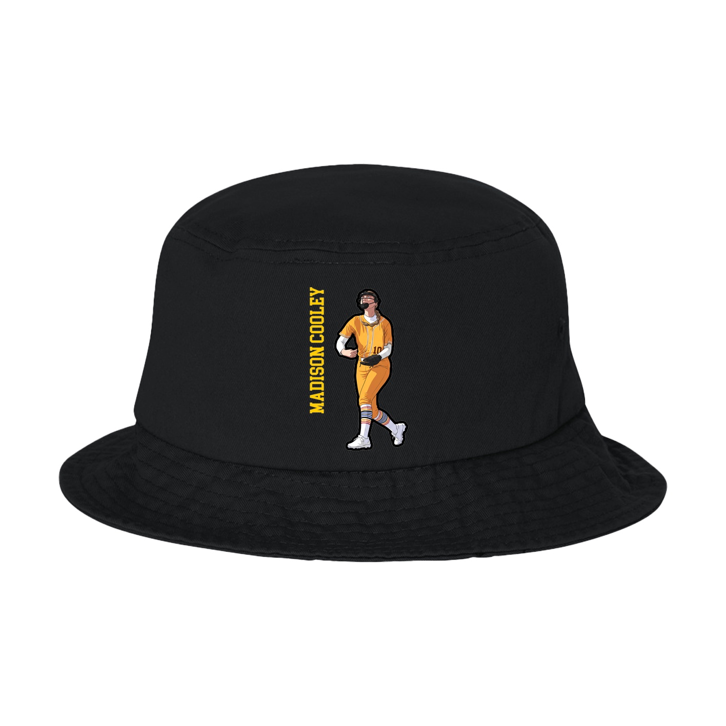 Bucket Cap — Name Vertical in Black