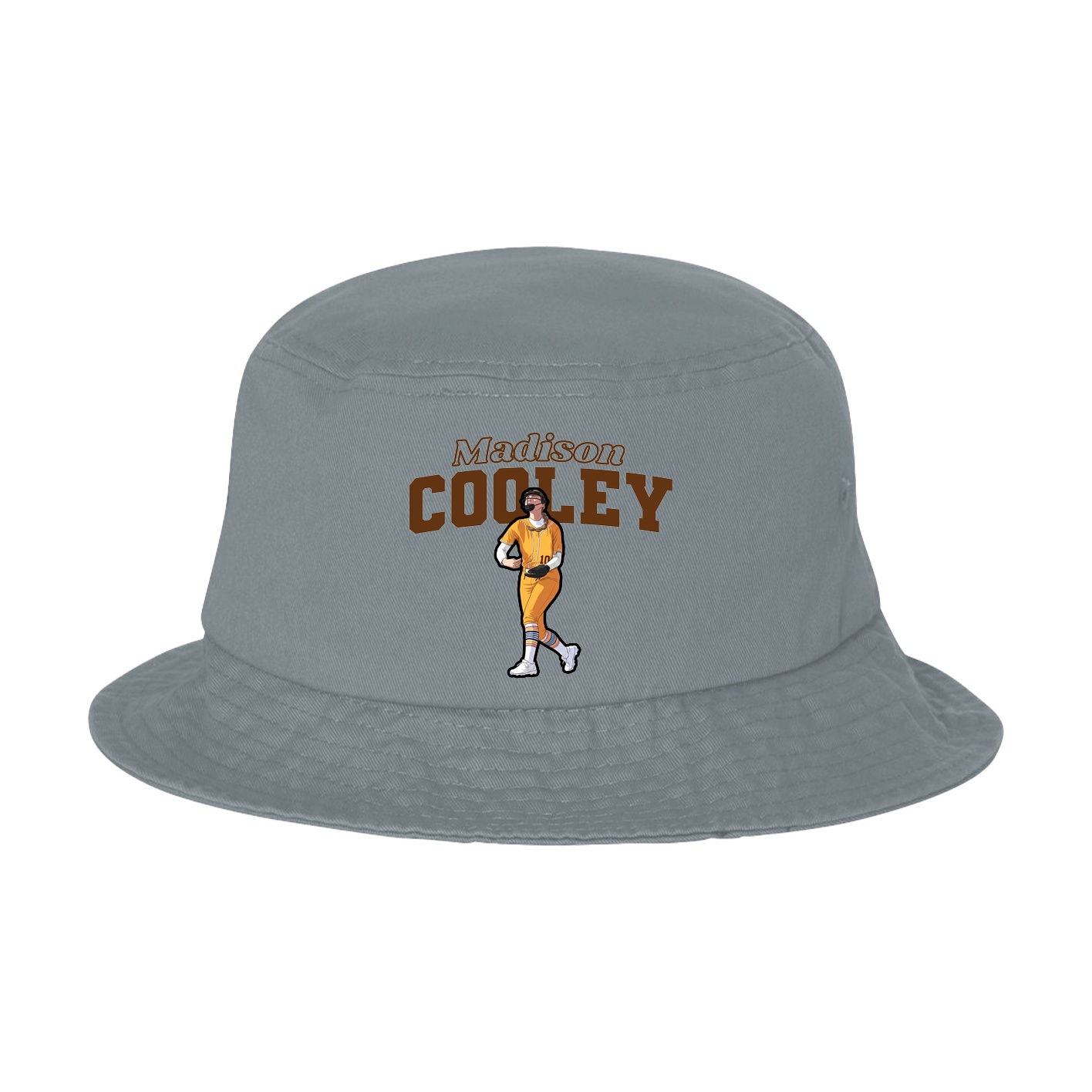 Bucket Cap — Name Arch in Grey