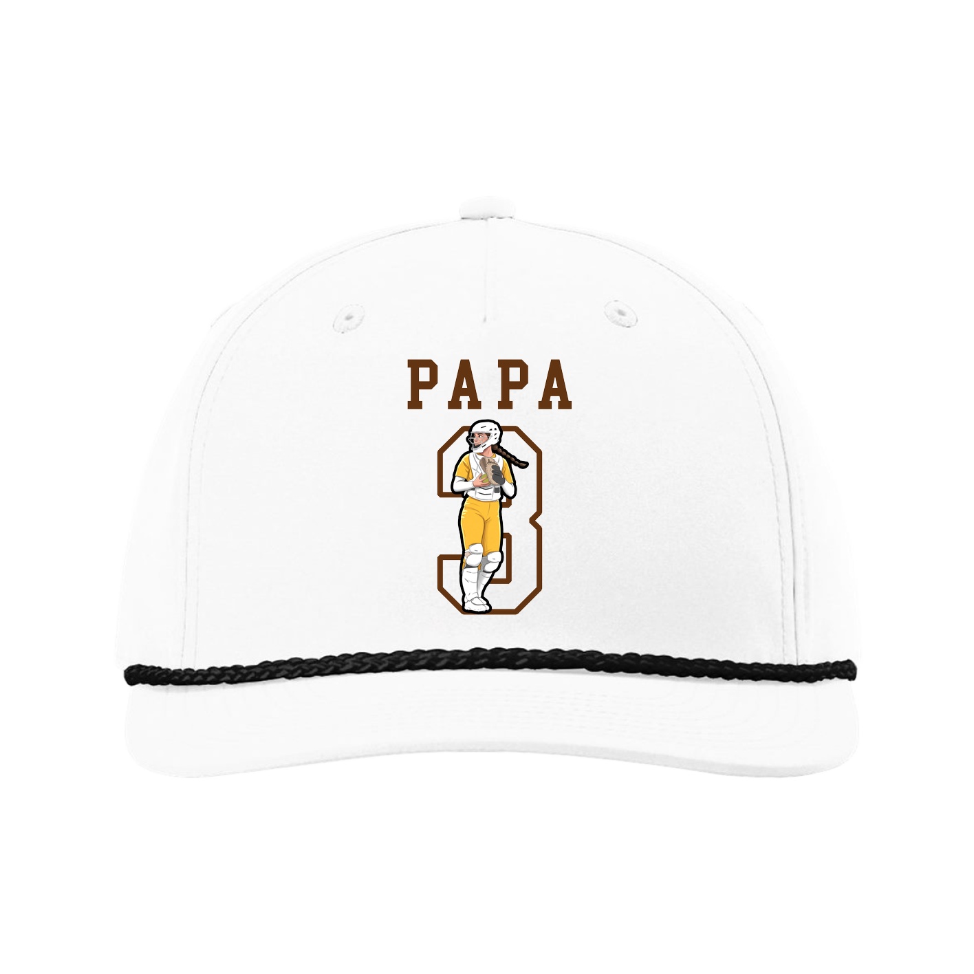 Five-Panel Classic Rope Cap — Shirsey in White