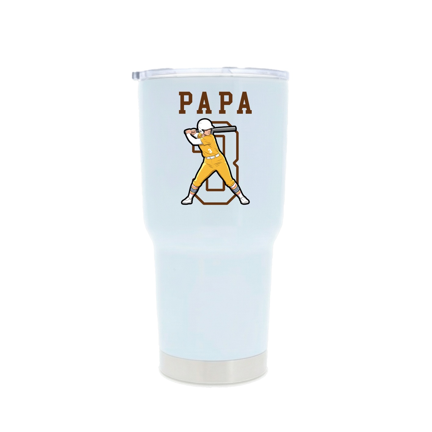 30oz Stainless Steel Tumbler — Shirsey in White