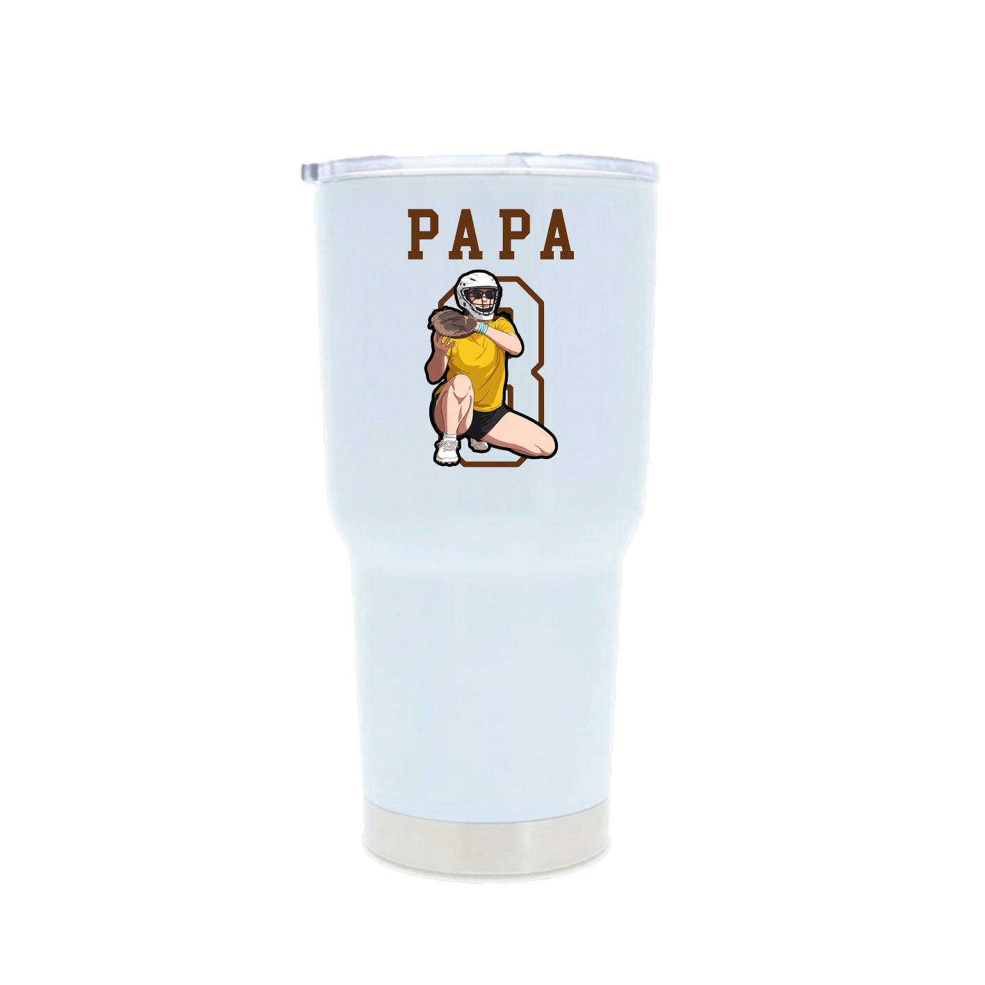 30oz Stainless Steel Tumbler — Shirsey in White