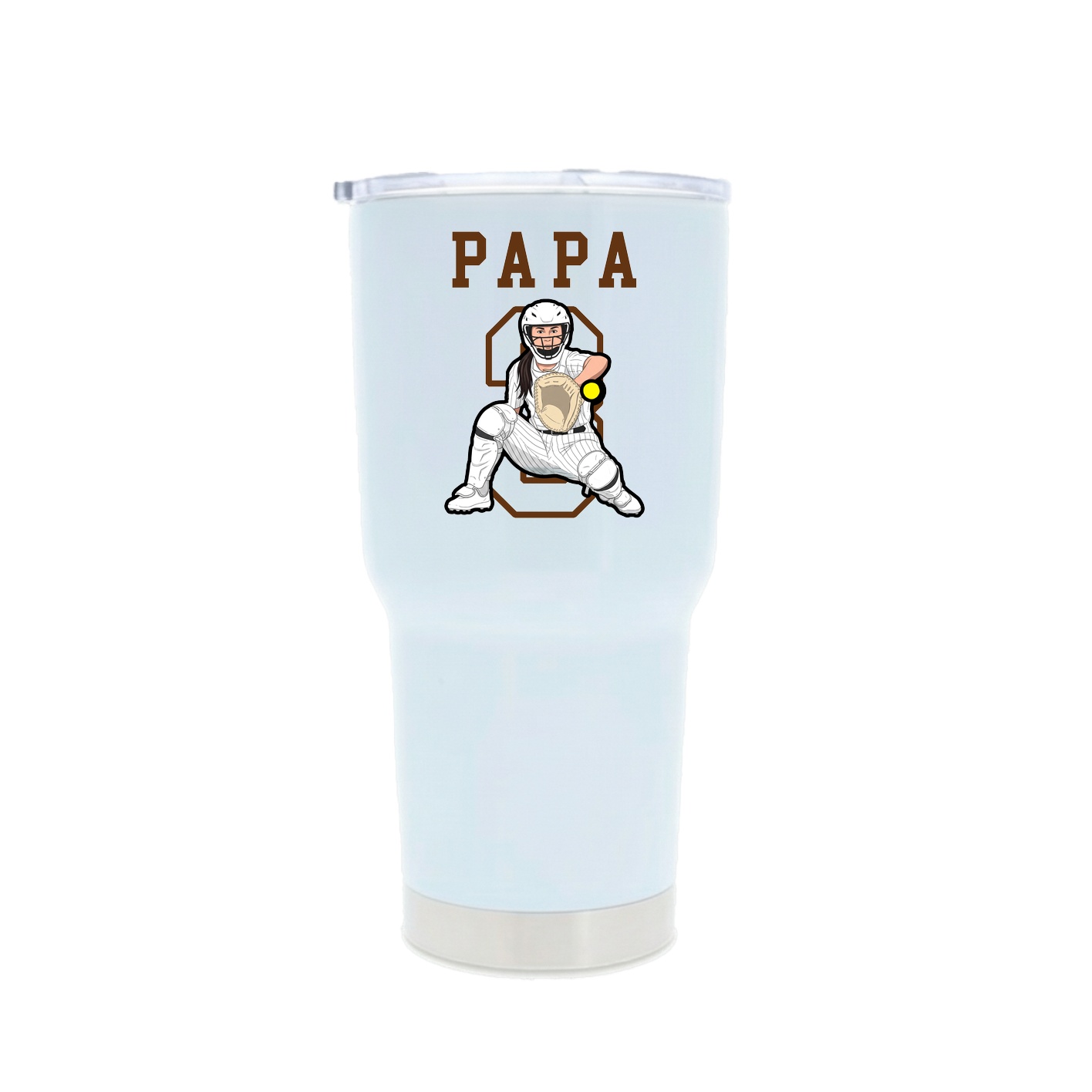 30oz Stainless Steel Tumbler — Shirsey in White
