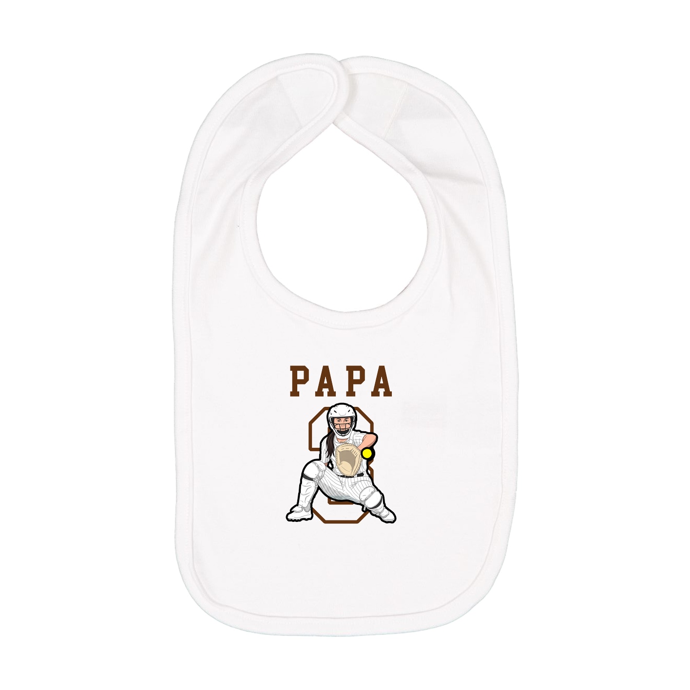 Infant Bib — Shirsey in White