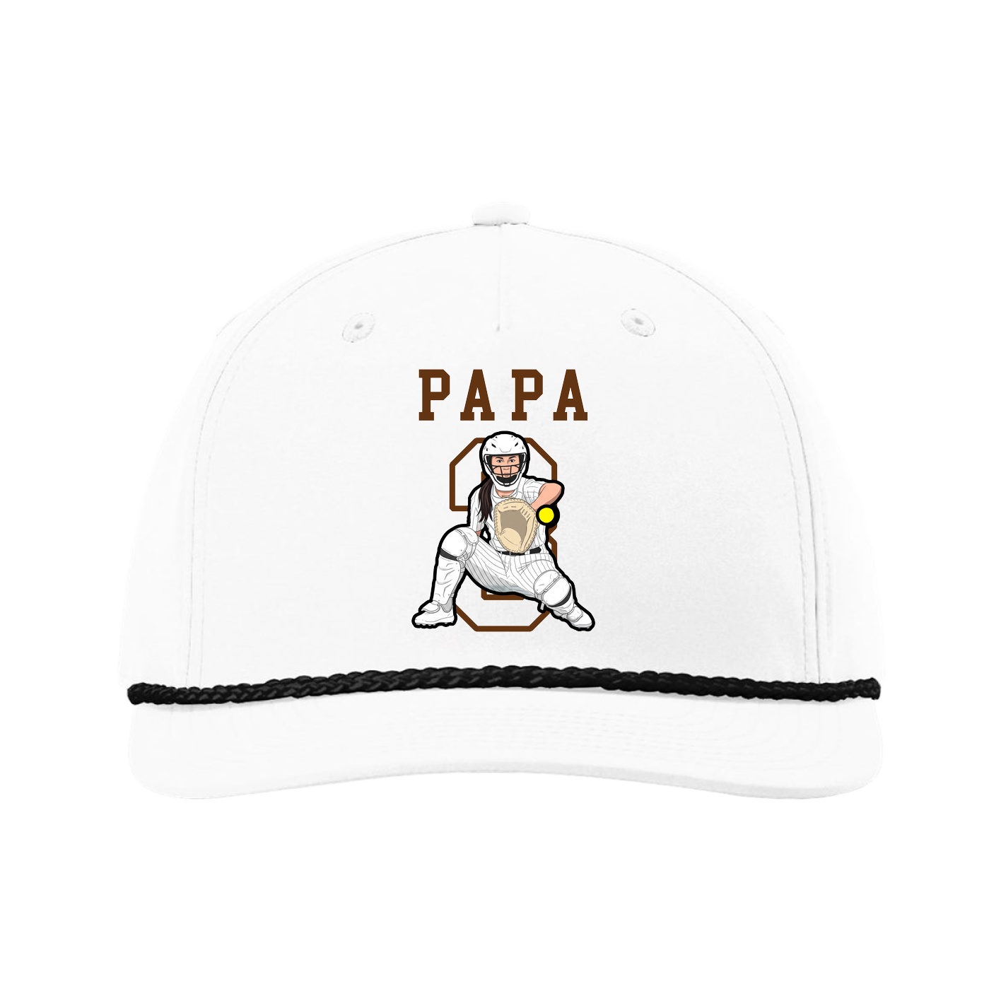 Five-Panel Classic Rope Cap — Shirsey in White