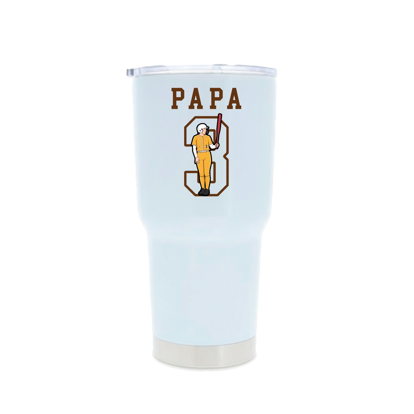 30oz Stainless Steel Tumbler — Shirsey in White