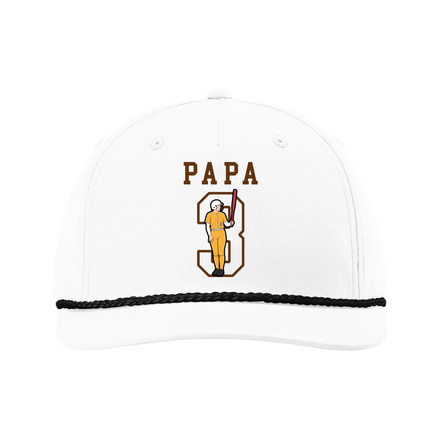 Five-Panel Classic Rope Cap — Shirsey in White