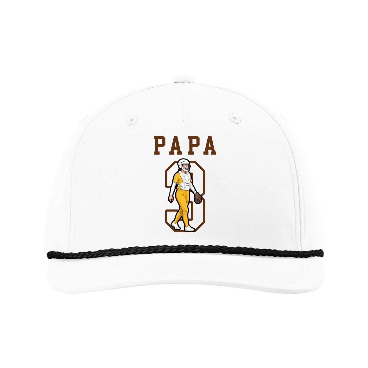 Five-Panel Classic Rope Cap — Shirsey in White