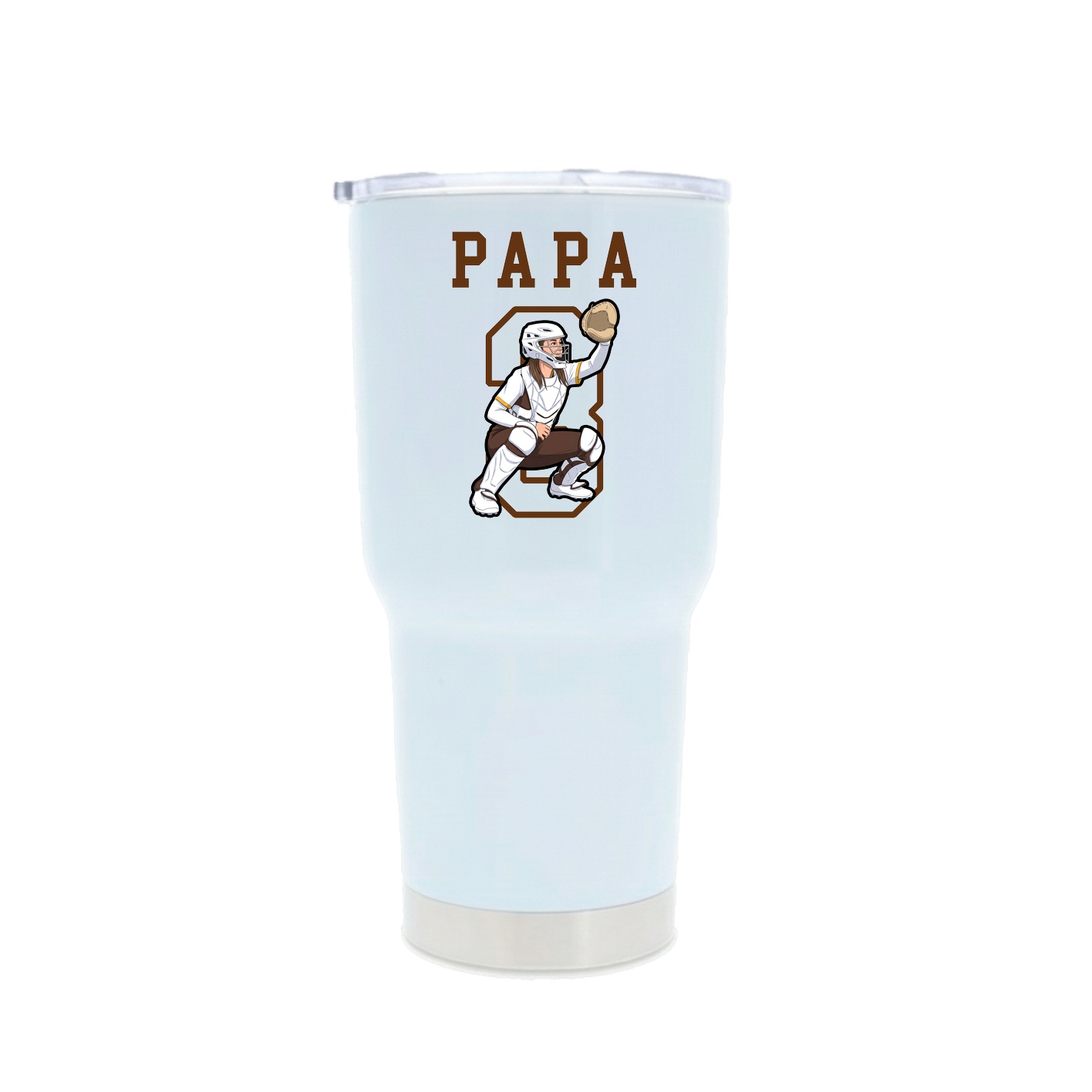 30oz Stainless Steel Tumbler — Shirsey in White