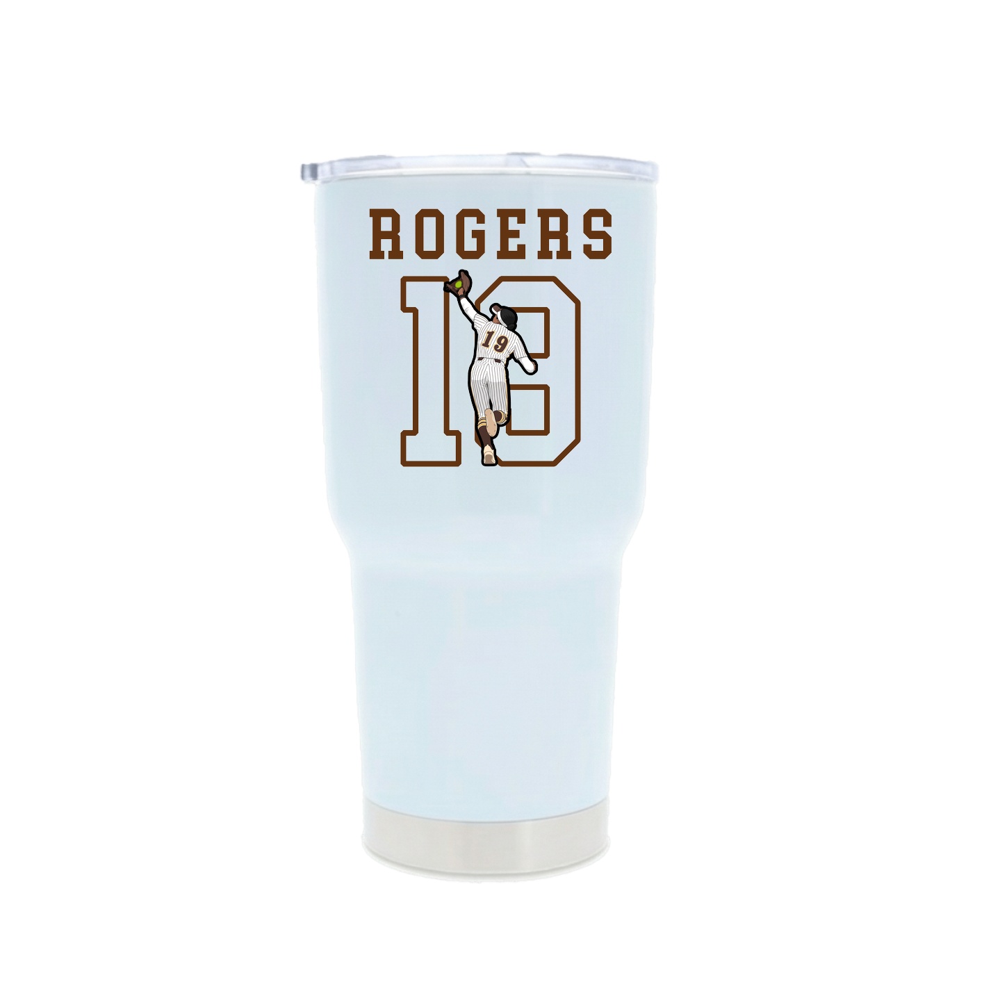 30oz Stainless Steel Tumbler — Shirsey in White