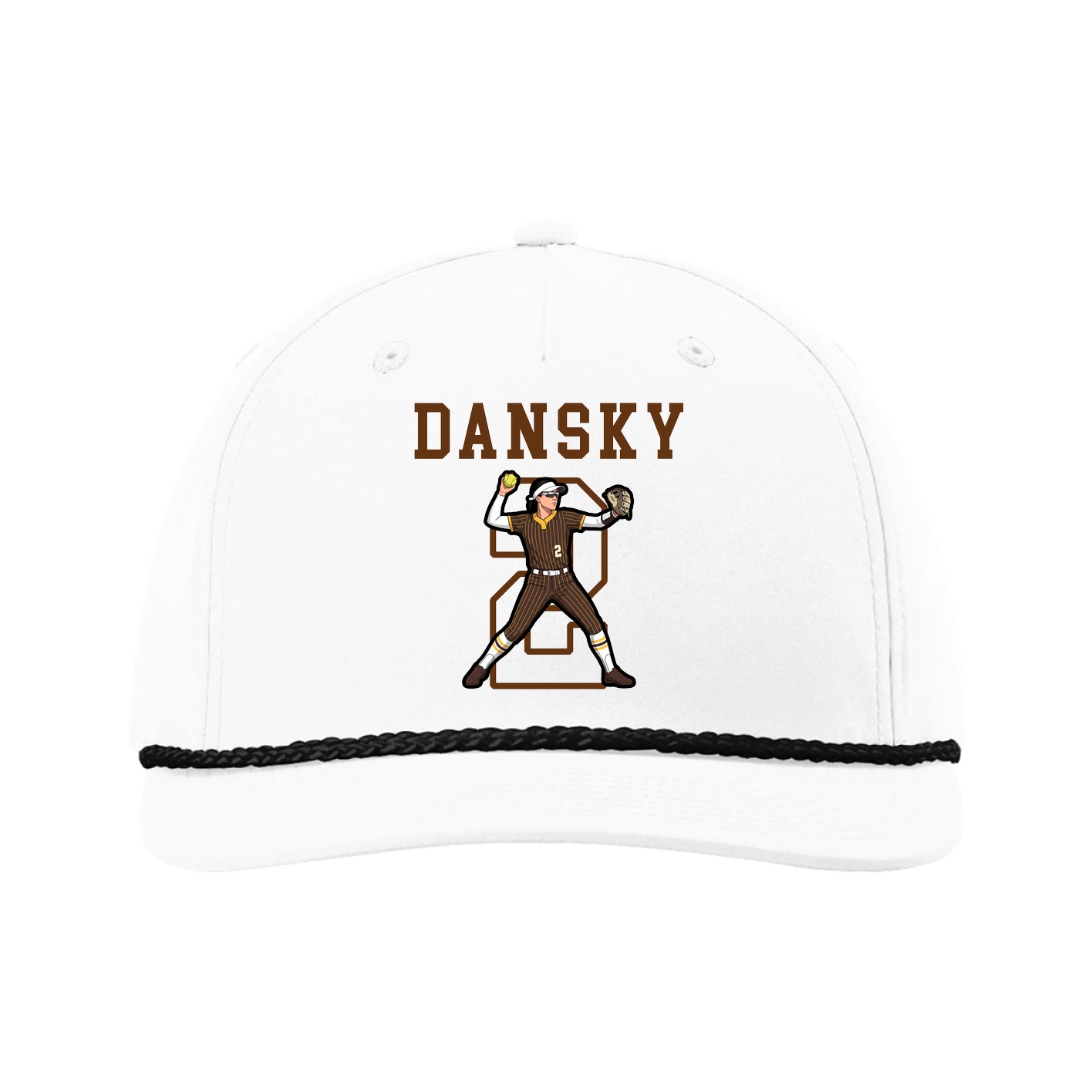 Five-Panel Classic Rope Cap — Shirsey in White