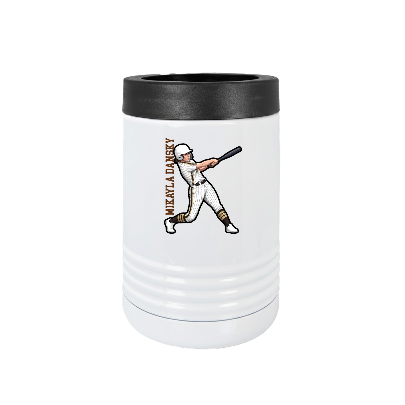 Beverage Holder — Name Vertical in White
