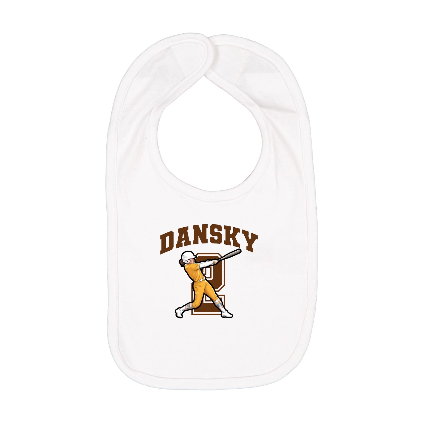 Infant Bib — Number in White
