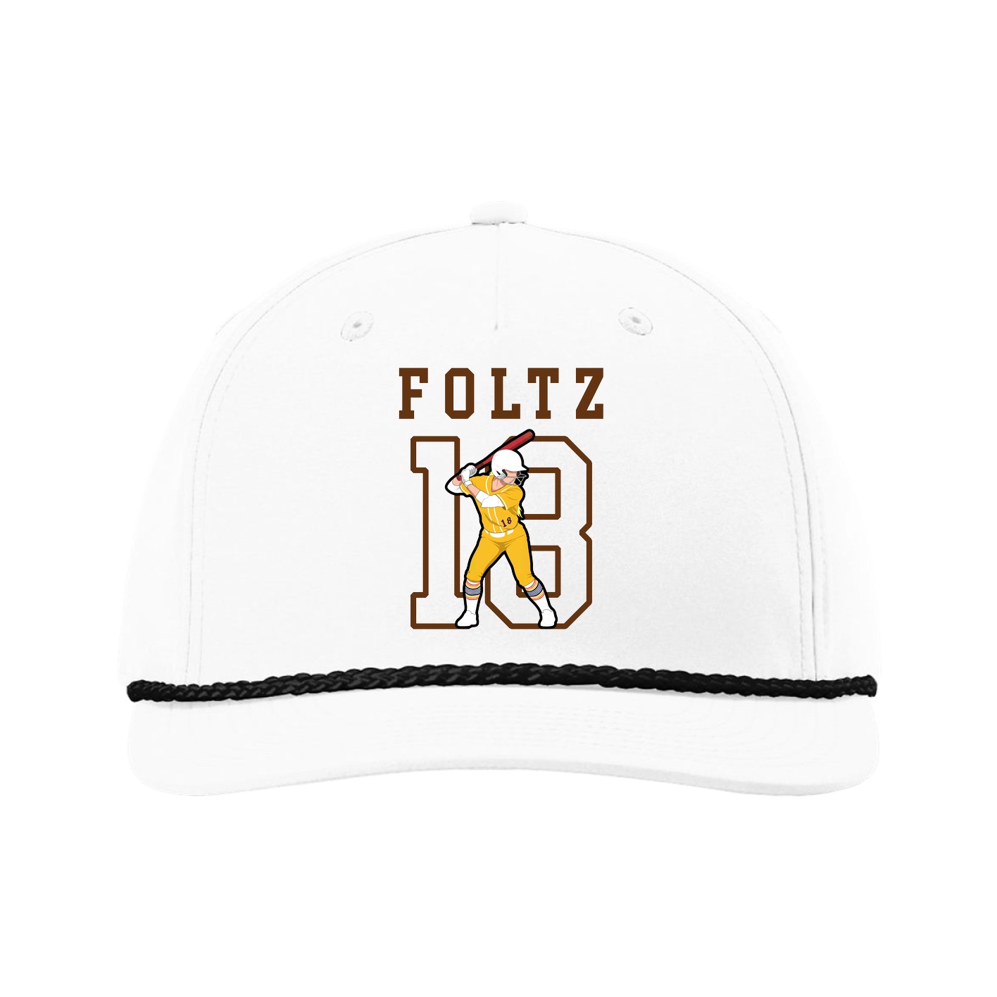 Five-Panel Classic Rope Cap — Shirsey in White