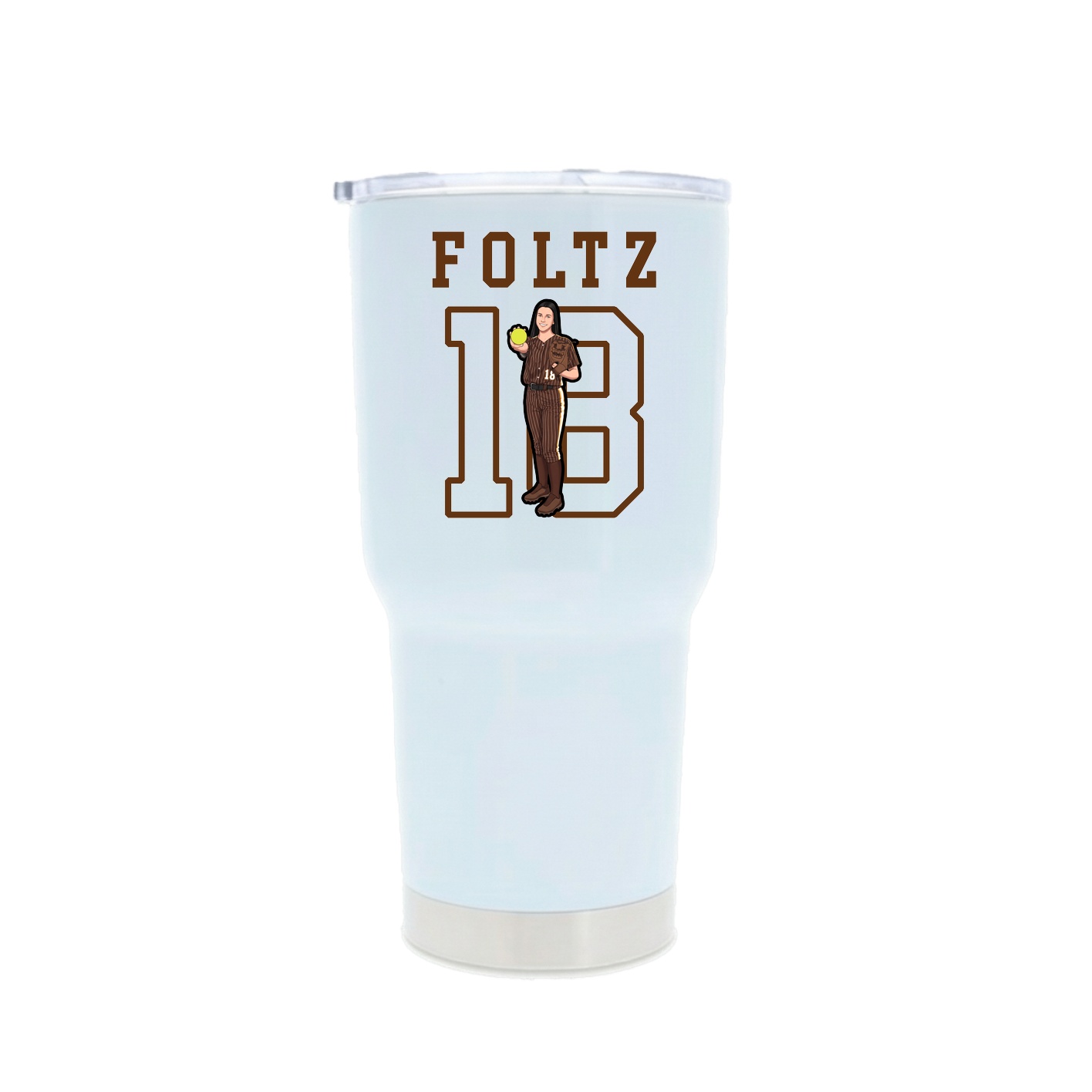 30oz Stainless Steel Tumbler — Shirsey in White