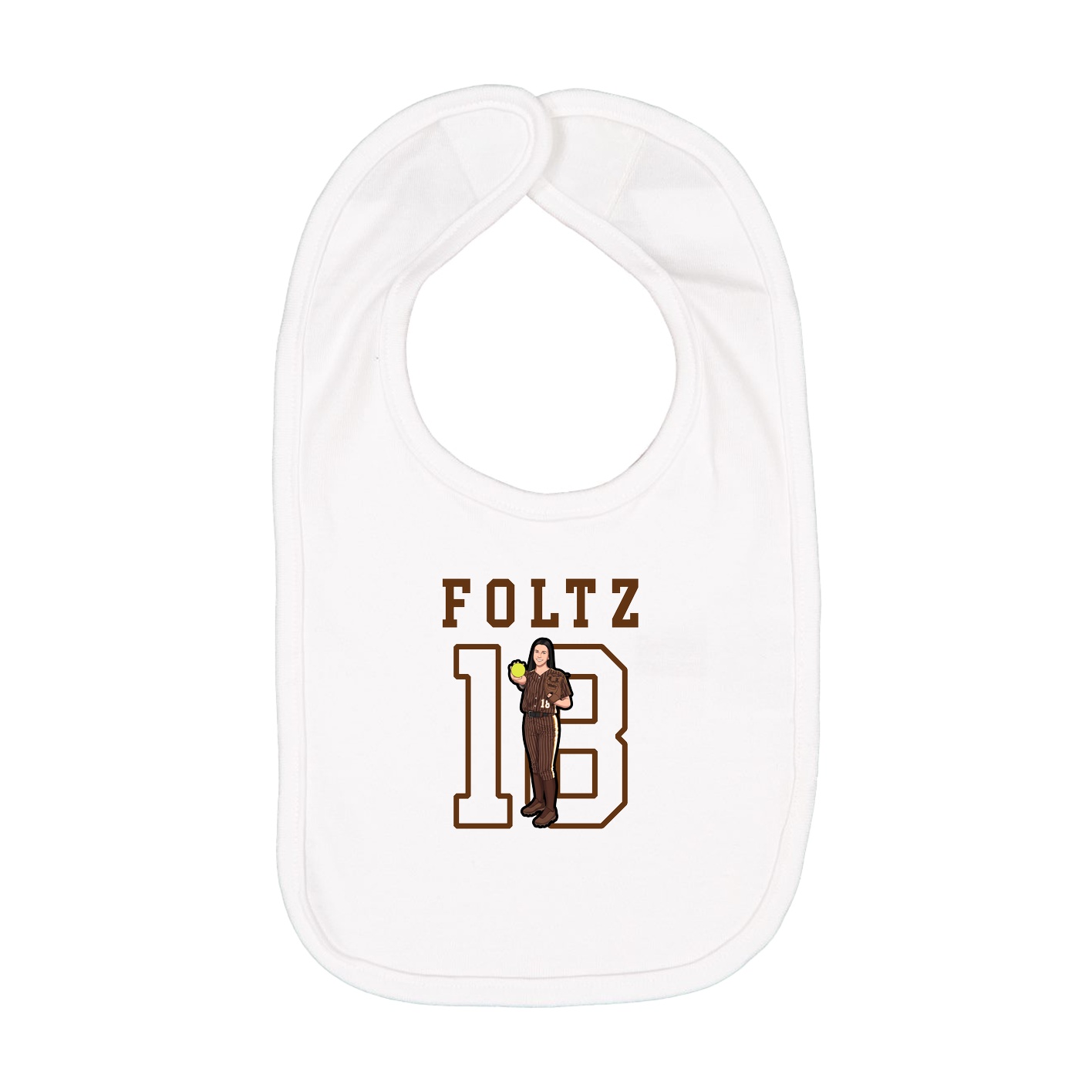 Infant Bib — Shirsey in White