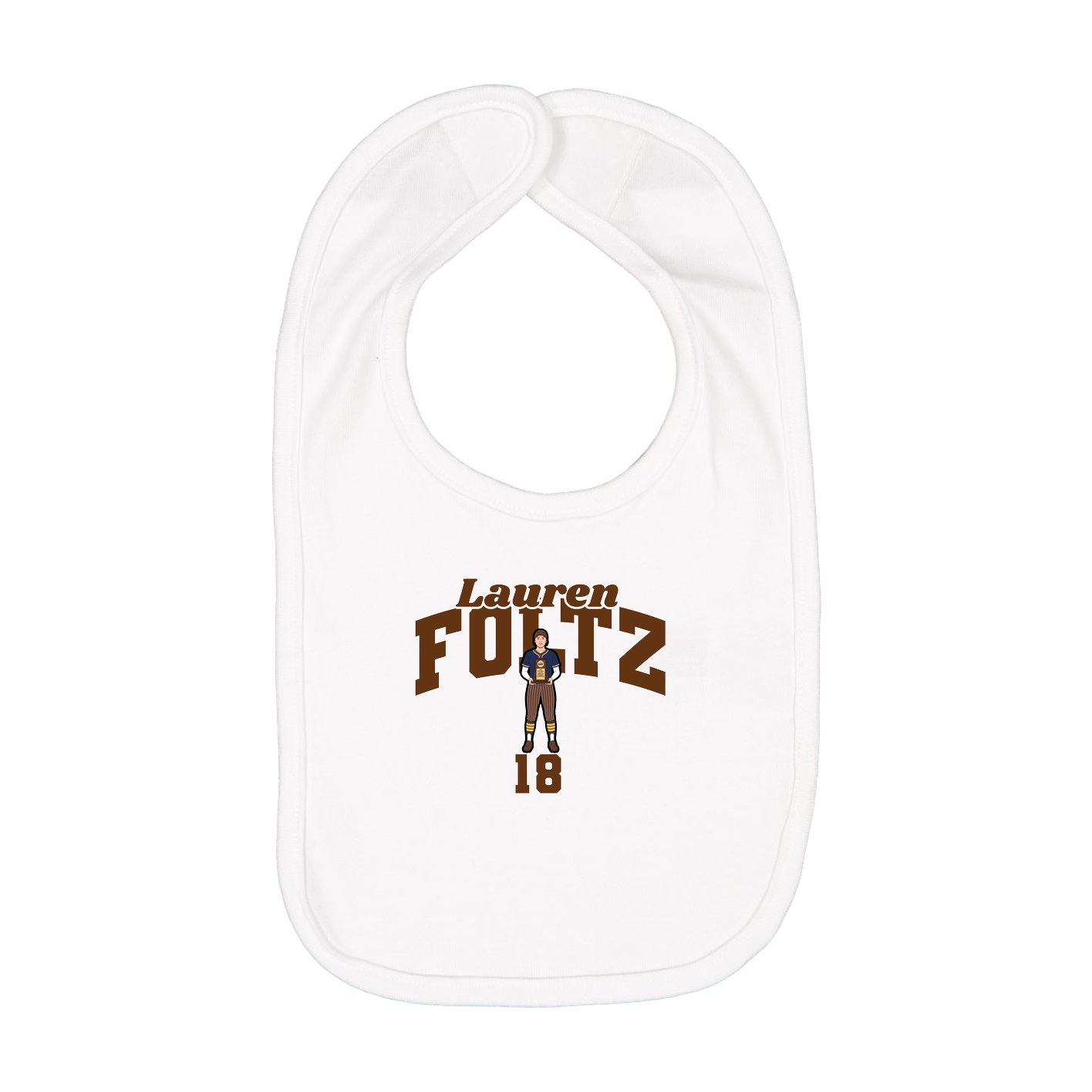 Infant Bib — Signature Arch in White