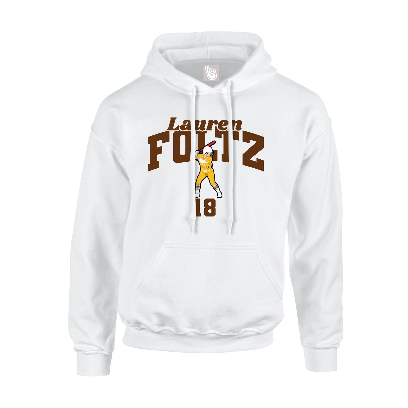Youth Hoodie — Signature Arch in White
