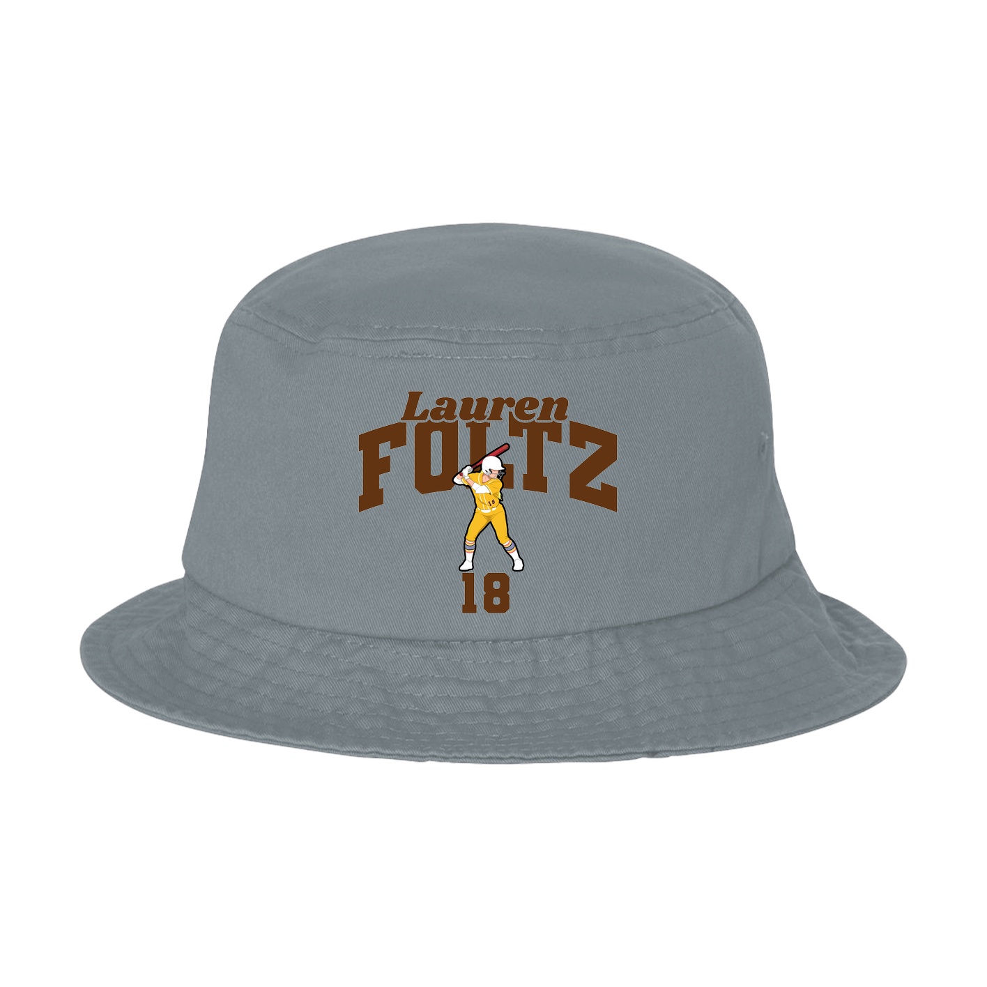 Bucket Cap — Signature Arch in Grey