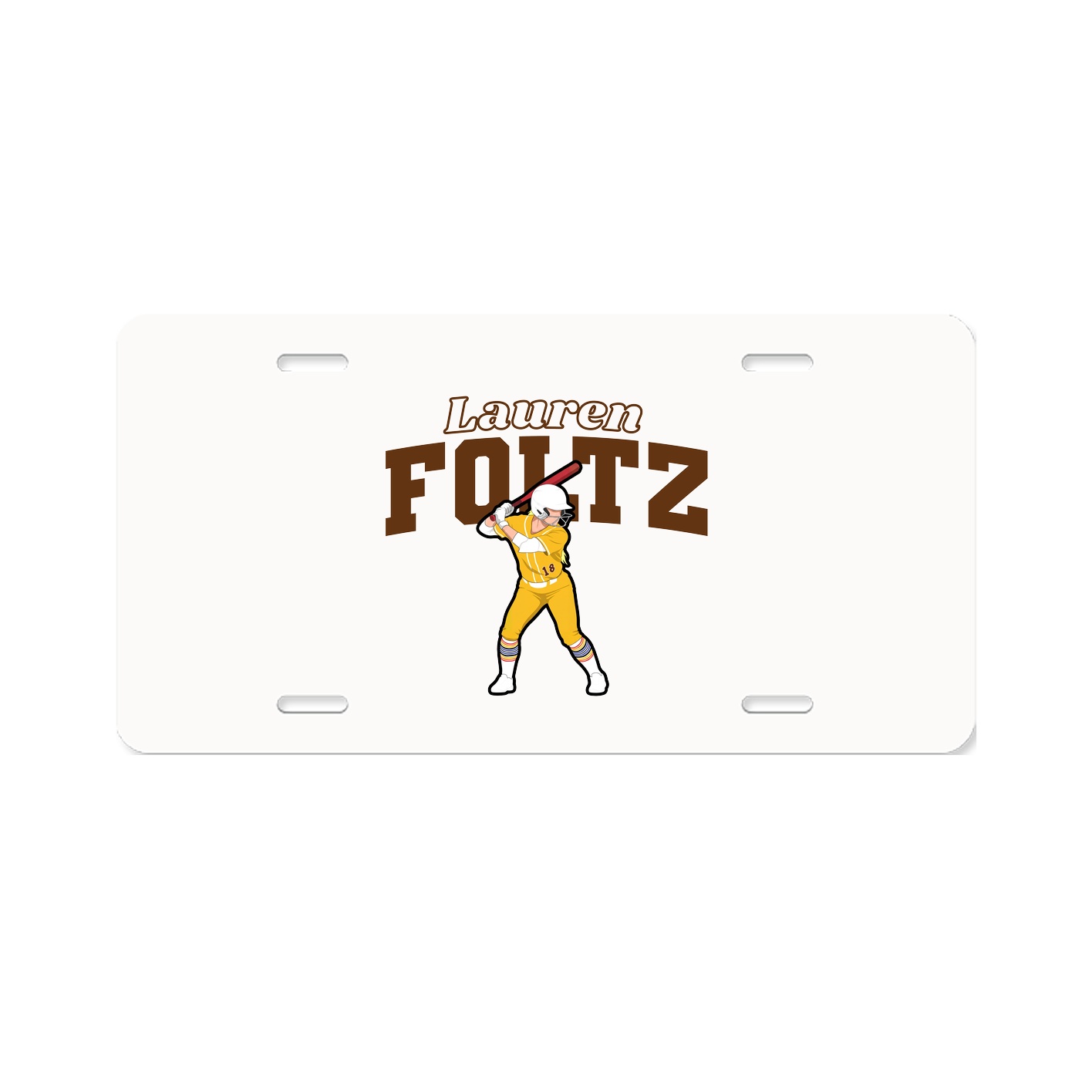 License Plate — Name Arch in Classic