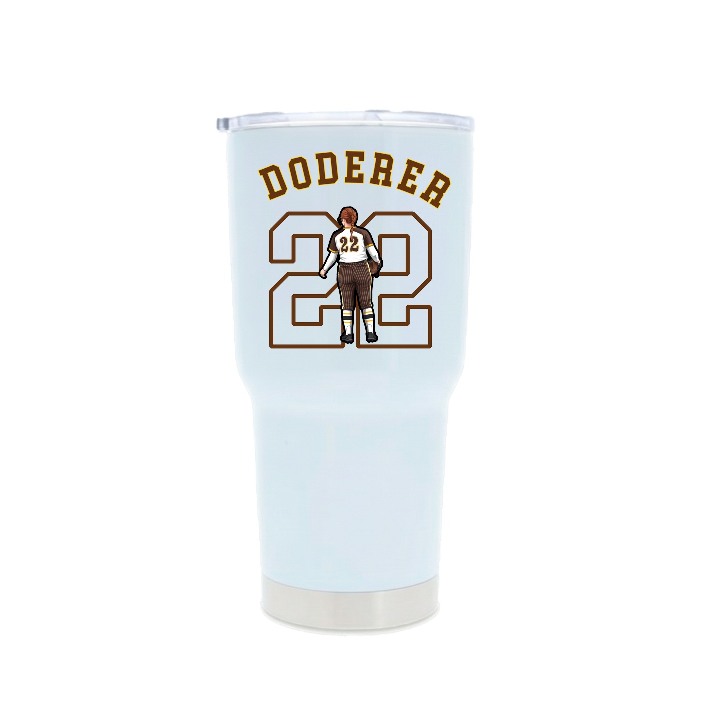30oz Stainless Steel Tumbler — Shirsey Arch in White