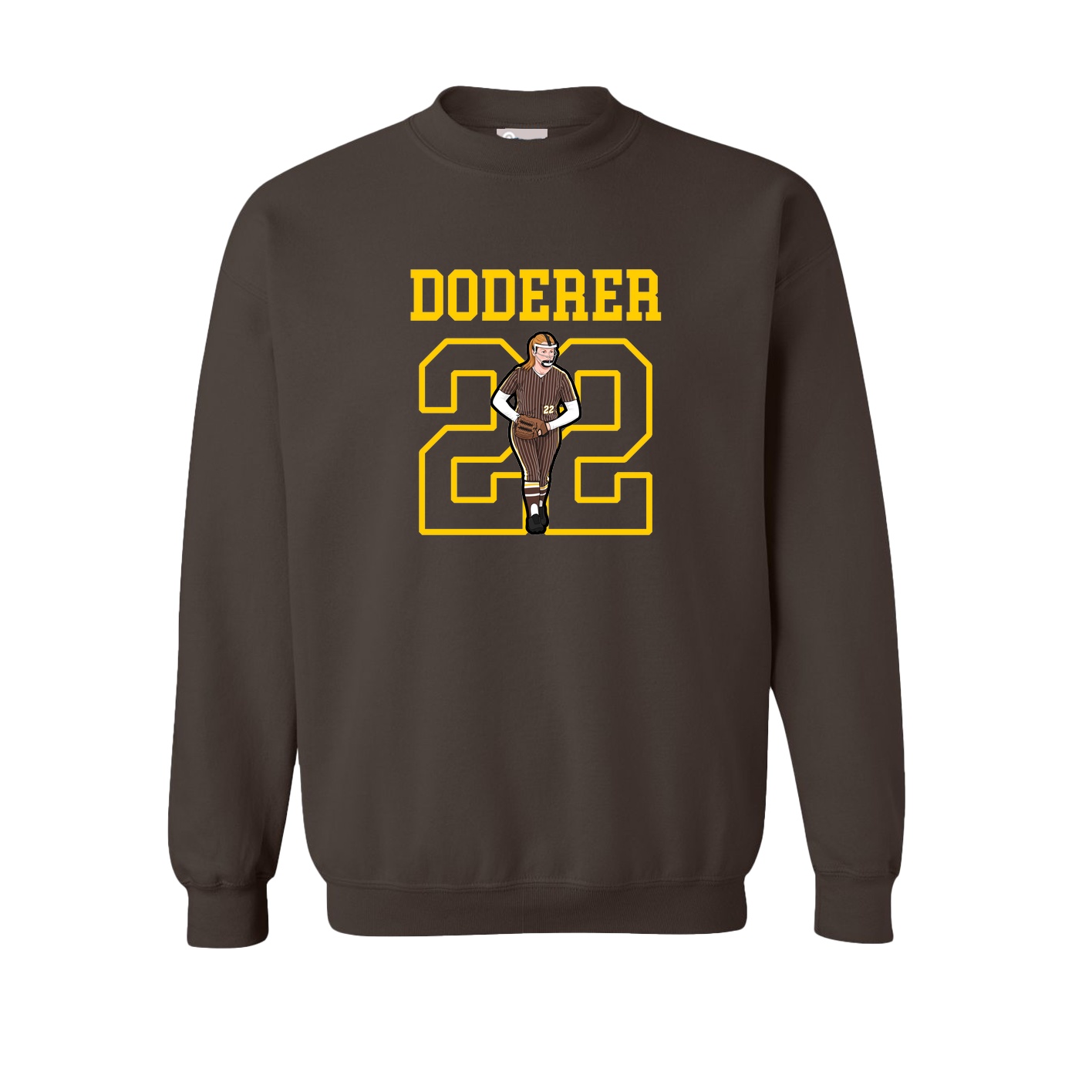 Fleece Crew — Shirsey in Brown