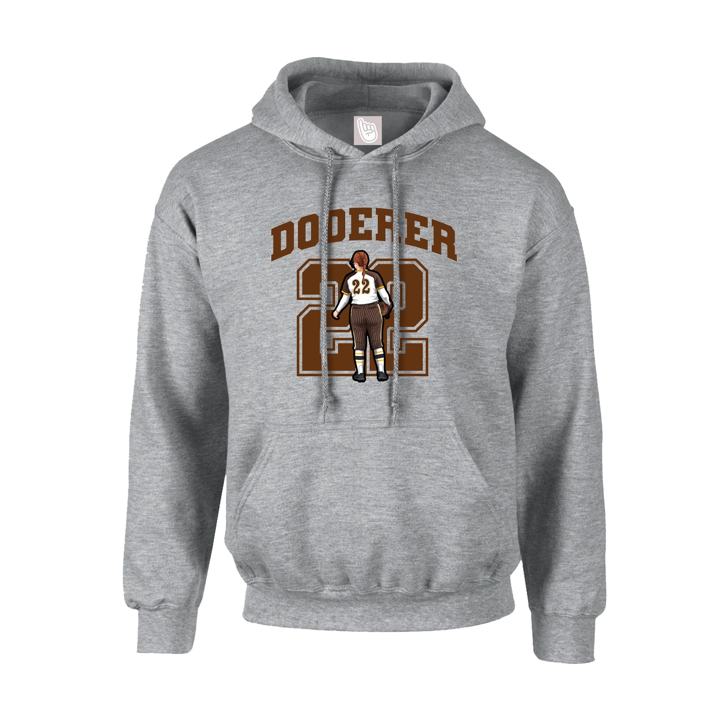 Hoodie — Number in Grey