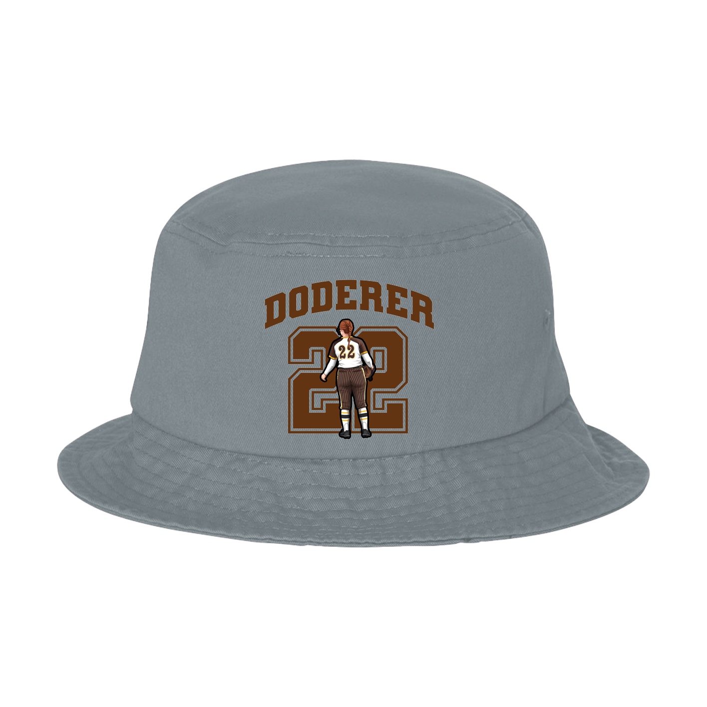 Bucket Cap — Number in Grey