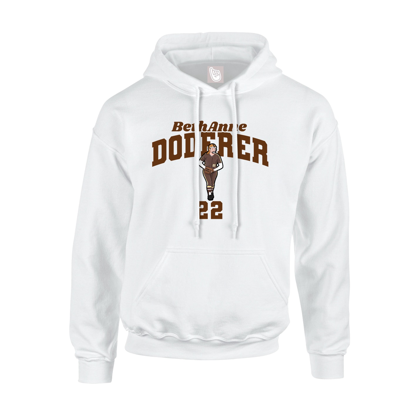 Hoodie — Signature Arch in White