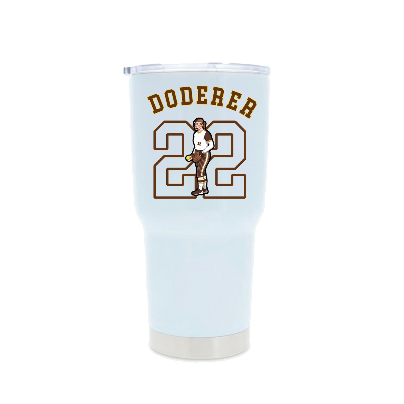 30oz Stainless Steel Tumbler — Shirsey Arch in White