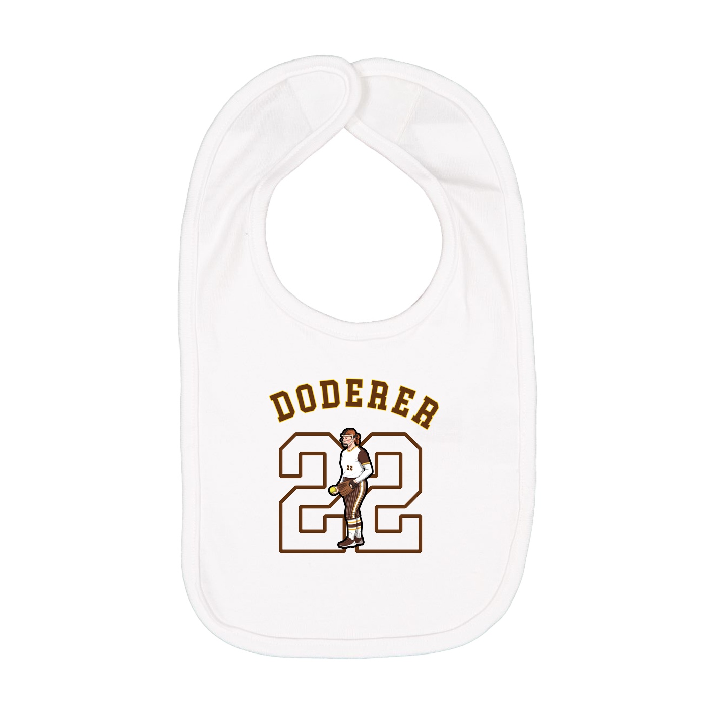 Infant Bib — Shirsey Arch in White