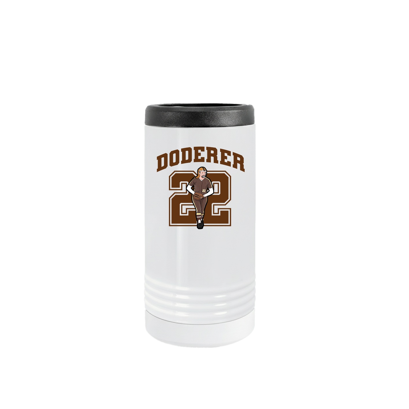 Slim Beverage Holder — Number in White