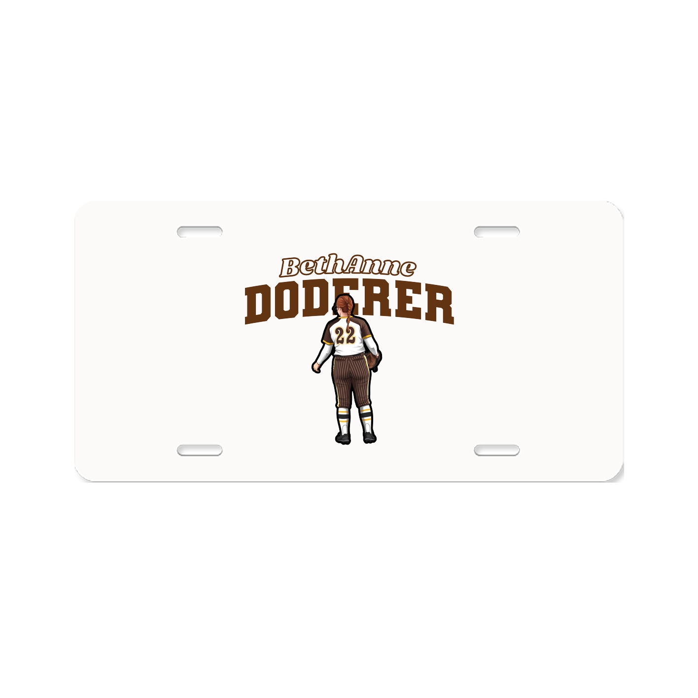 License Plate — Name Arch in Classic